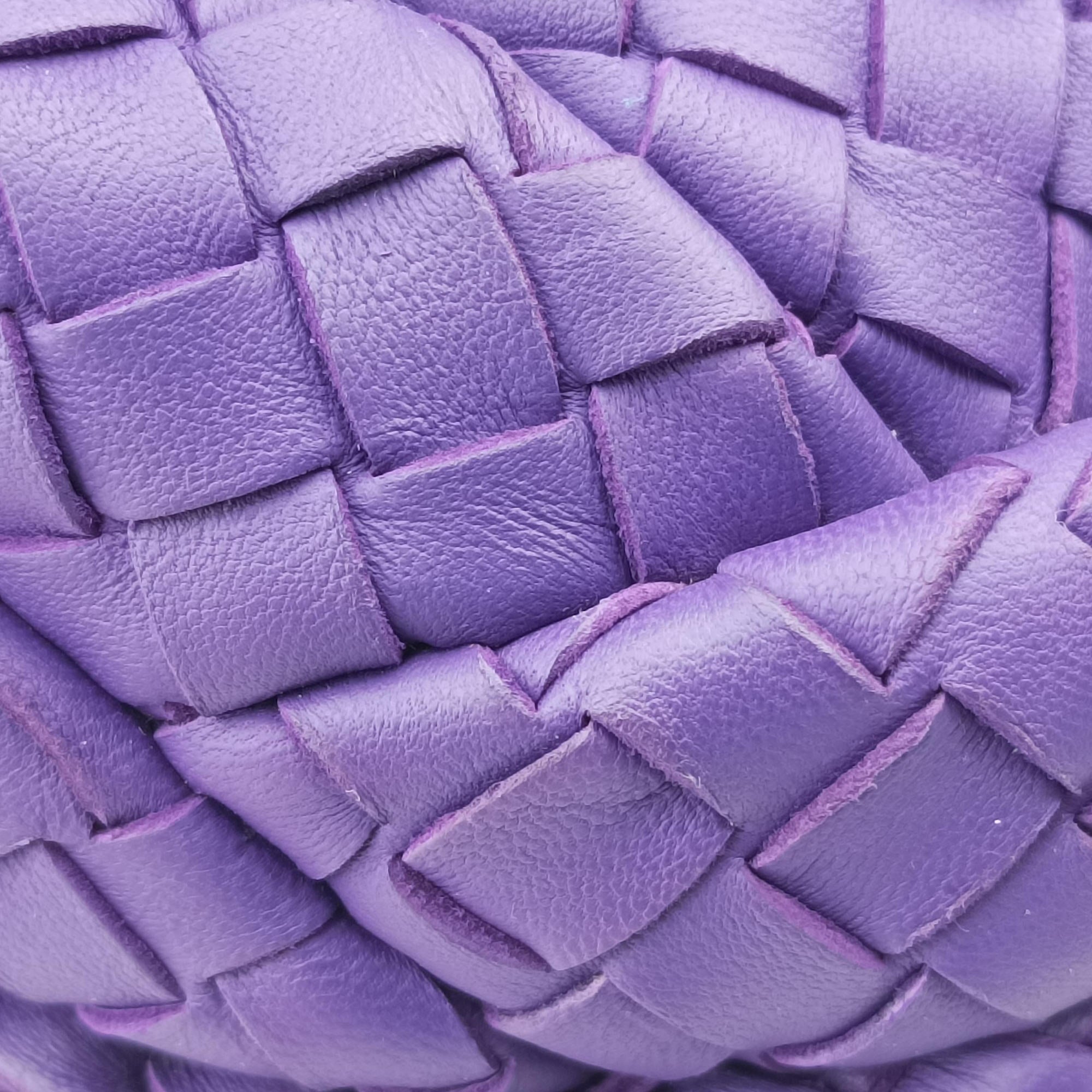 Pre-owned Bottega Veneta Intrecciato Purple lambskin  handbag | stylenewstar