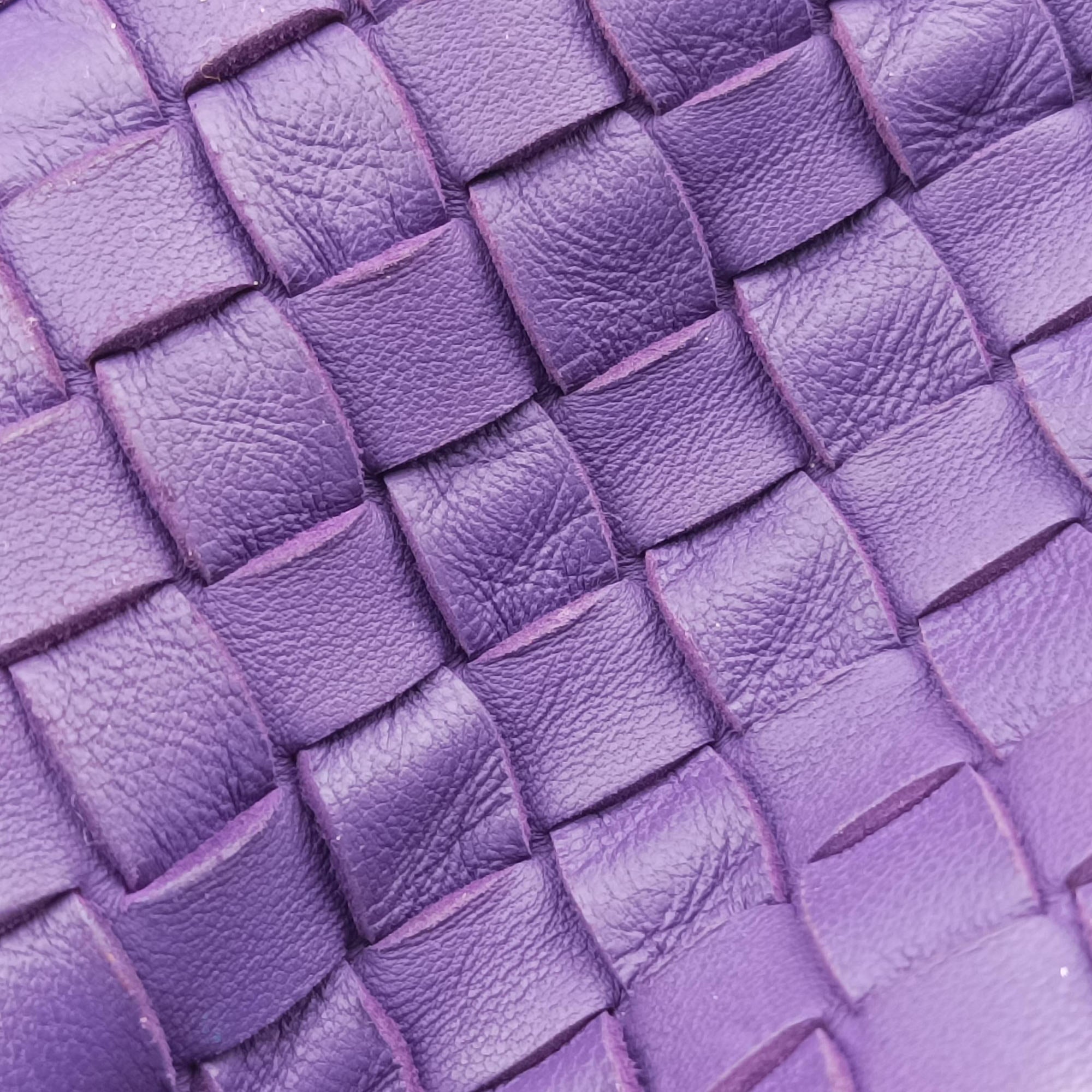 Pre-owned Bottega Veneta Intrecciato Purple lambskin  handbag | stylenewstar