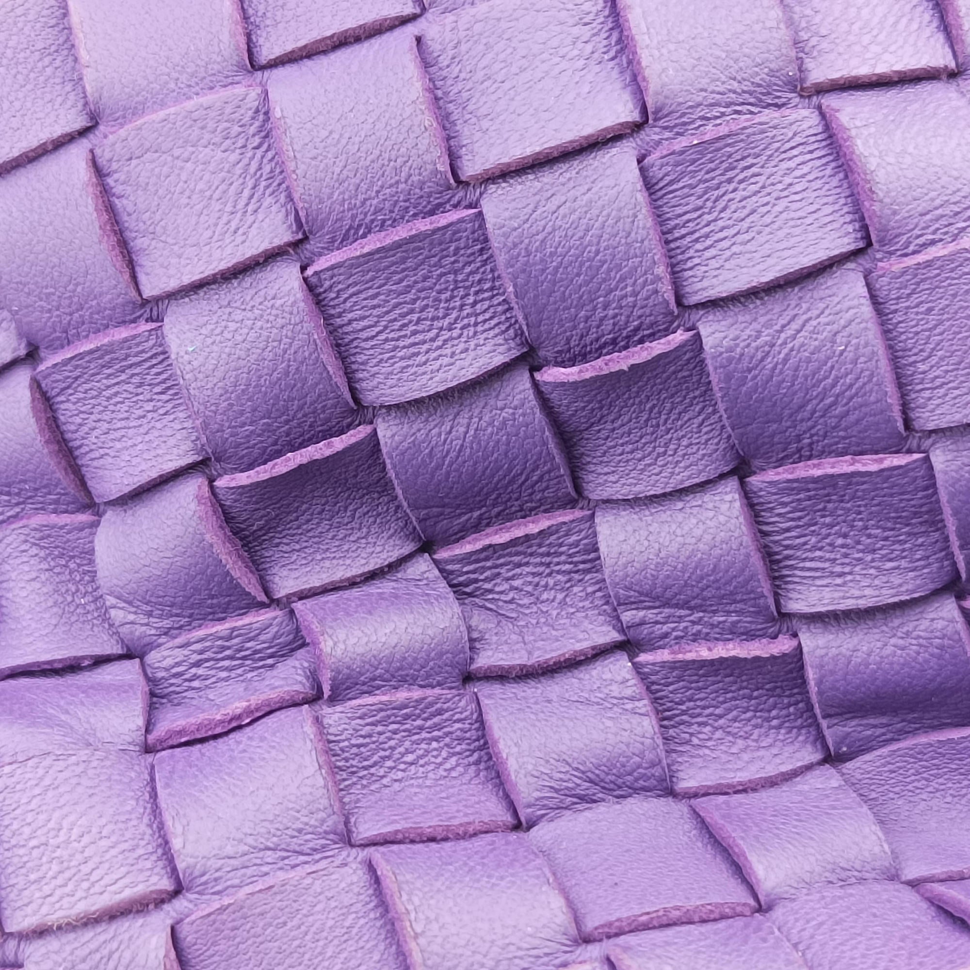 Pre-owned Bottega Veneta Intrecciato Purple lambskin  handbag | stylenewstar