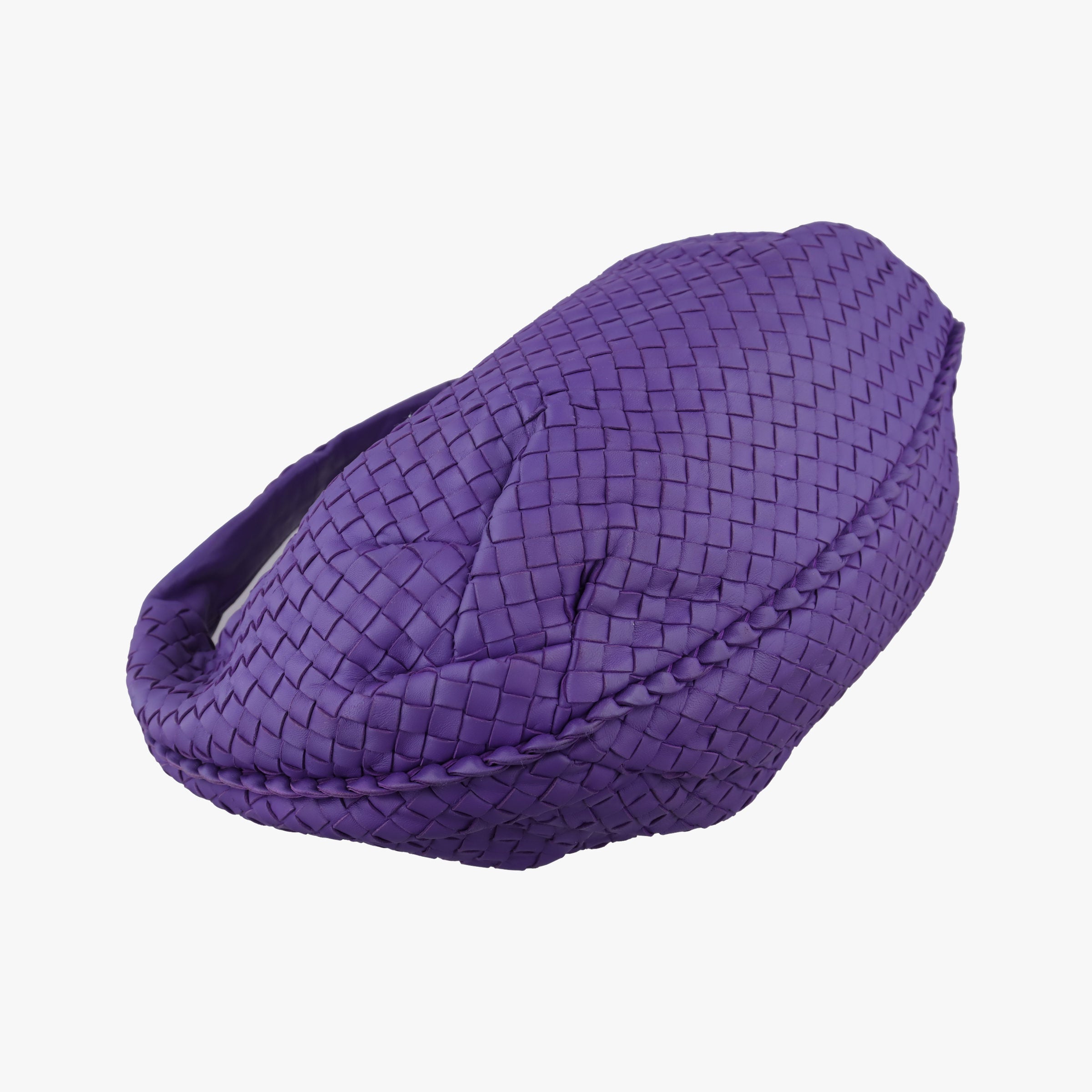 Pre-owned Bottega Veneta Intrecciato Purple lambskin  handbag | stylenewstar