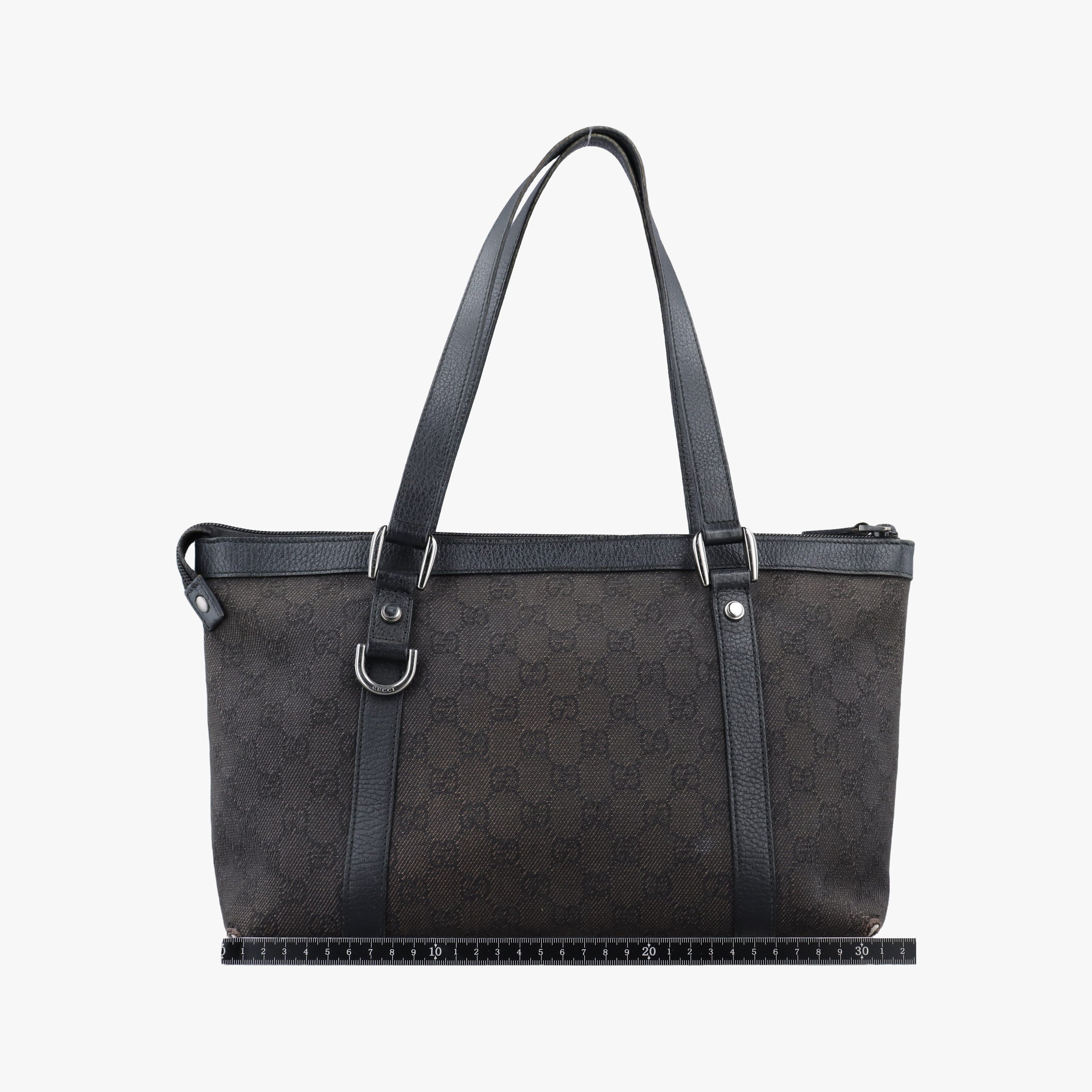 Pre-owned Gucci Abbey Black×Brown canvas×Leather 268640 handbag | stylenewstar