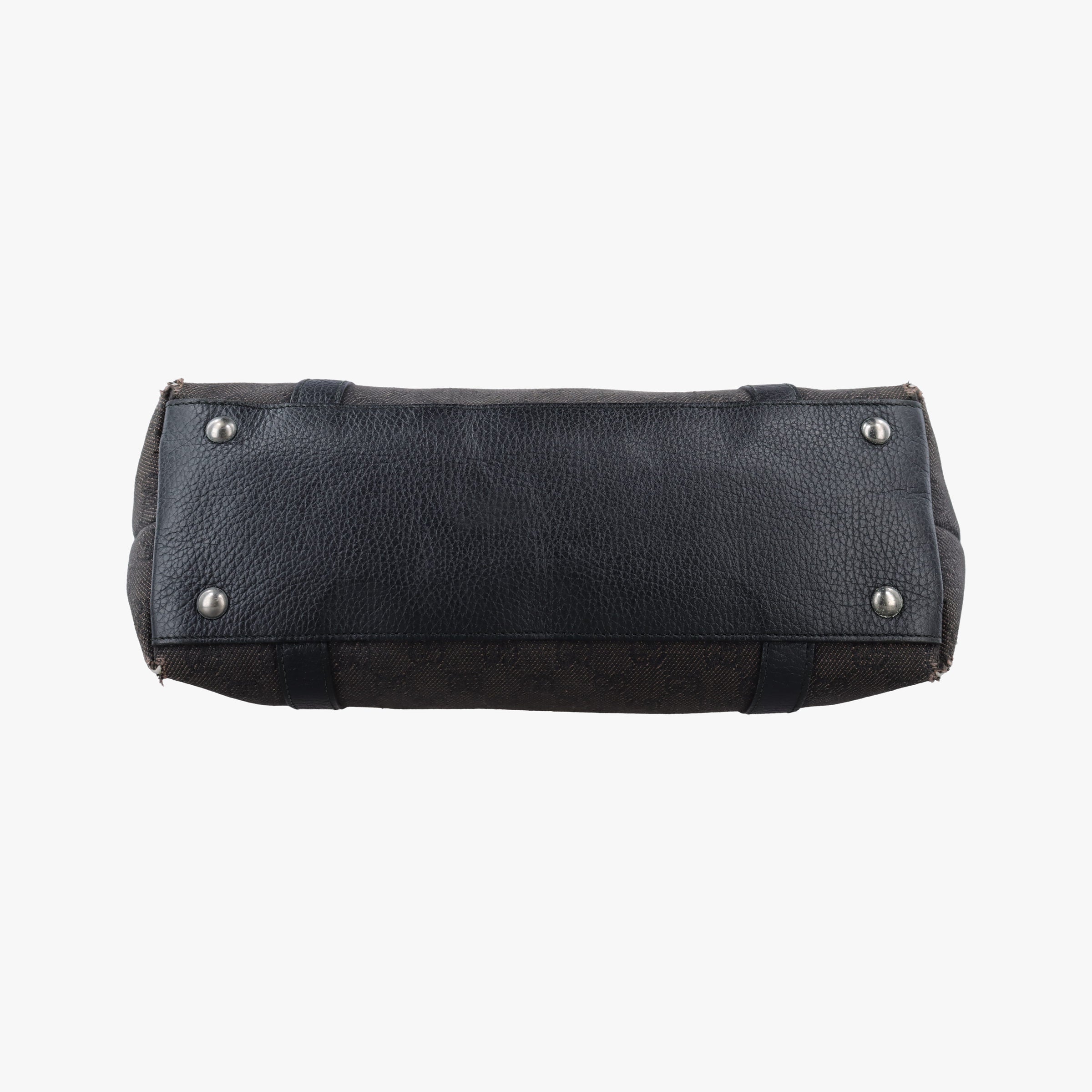 Pre-owned Gucci Abbey Black×Brown canvas×Leather 268640 handbag | stylenewstar