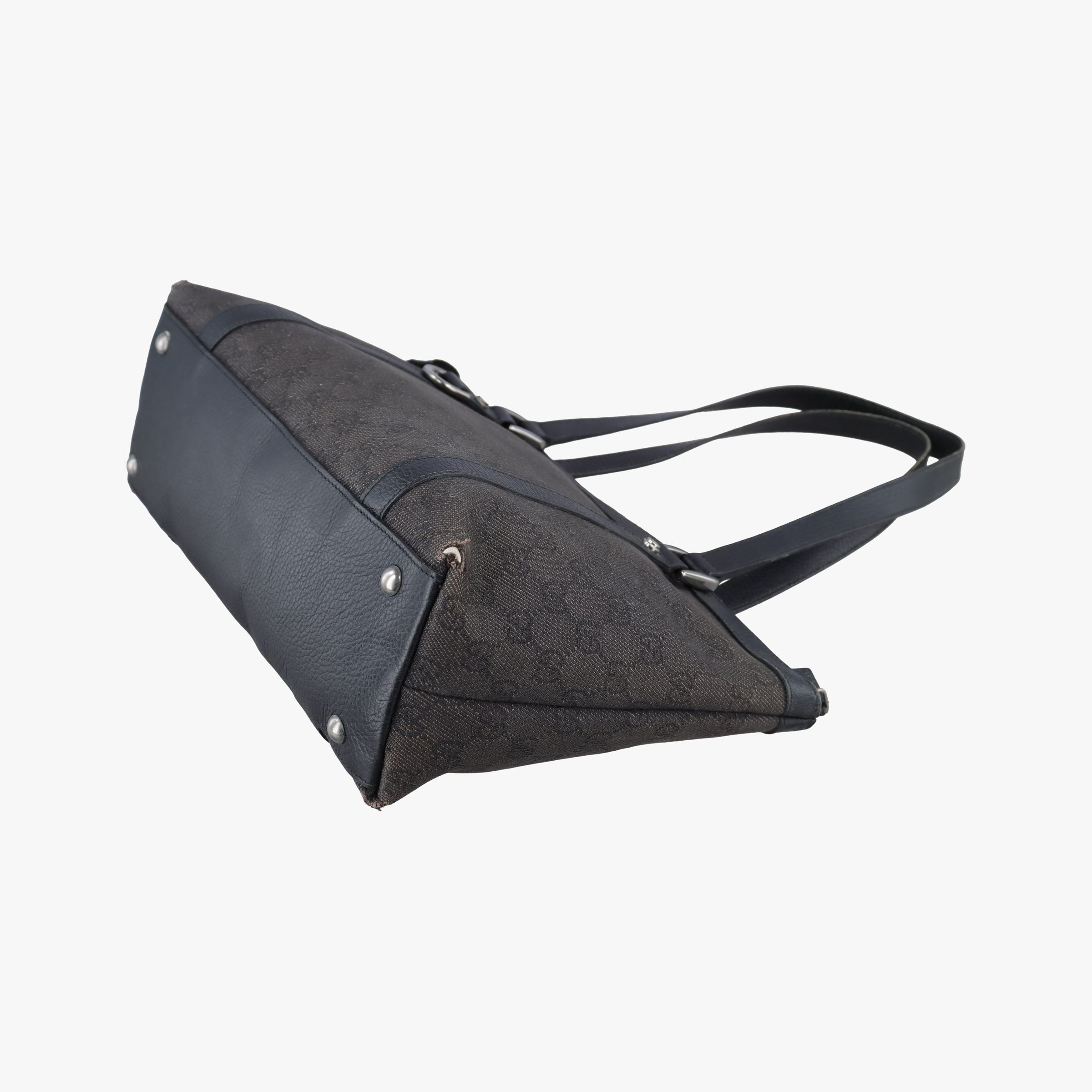 Pre-owned Gucci Abbey Black×Brown canvas×Leather 268640 handbag | stylenewstar