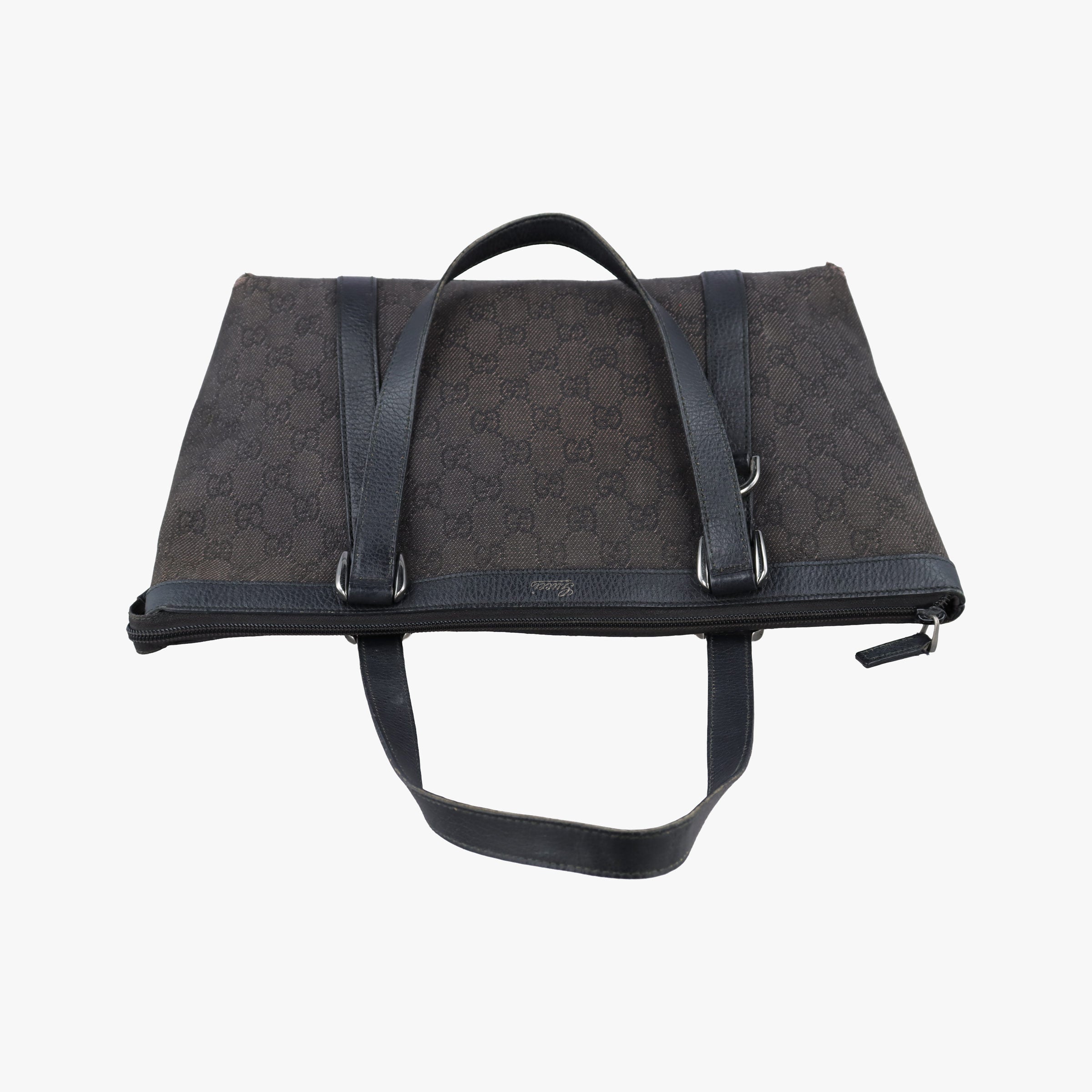 Pre-owned Gucci Abbey Black×Brown canvas×Leather 268640 handbag | stylenewstar