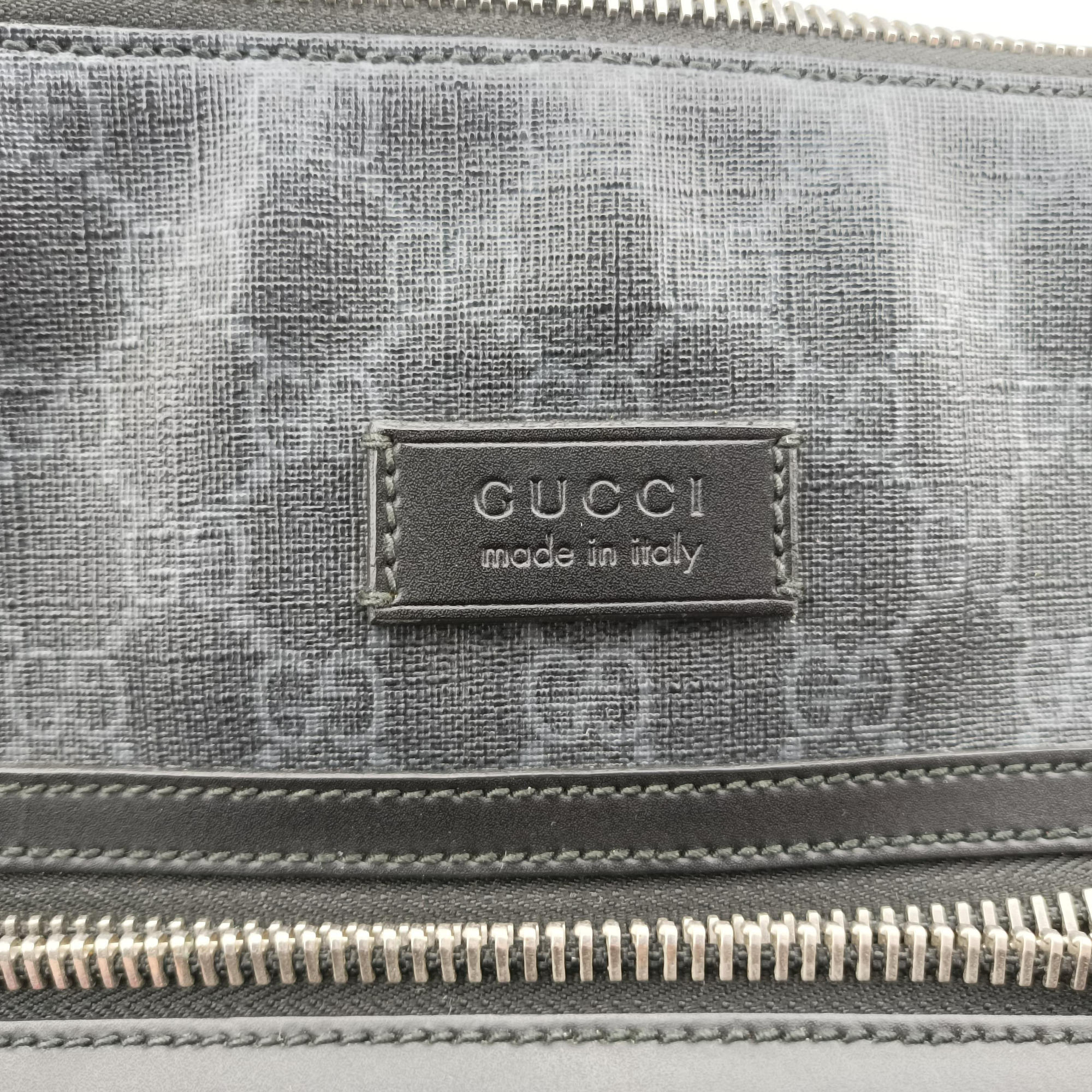 Pre-owned Gucci GG Supreme Courrier Messenger Black×Multicolour PVC coated canvas×Leather 474137 shoulderbag | stylenewstar