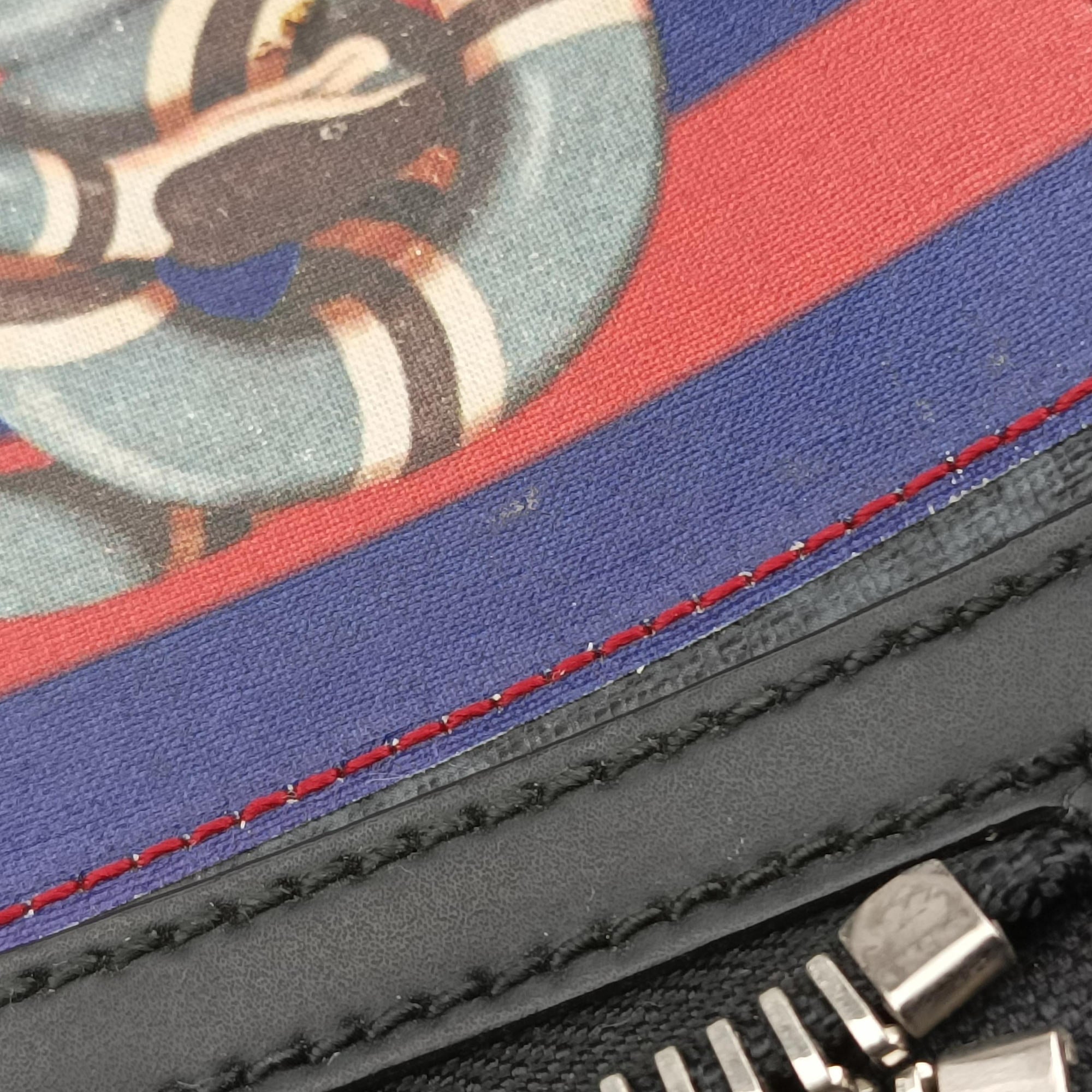 Pre-owned Gucci GG Supreme Courrier Messenger Black×Multicolour PVC coated canvas×Leather 474137 shoulderbag | stylenewstar