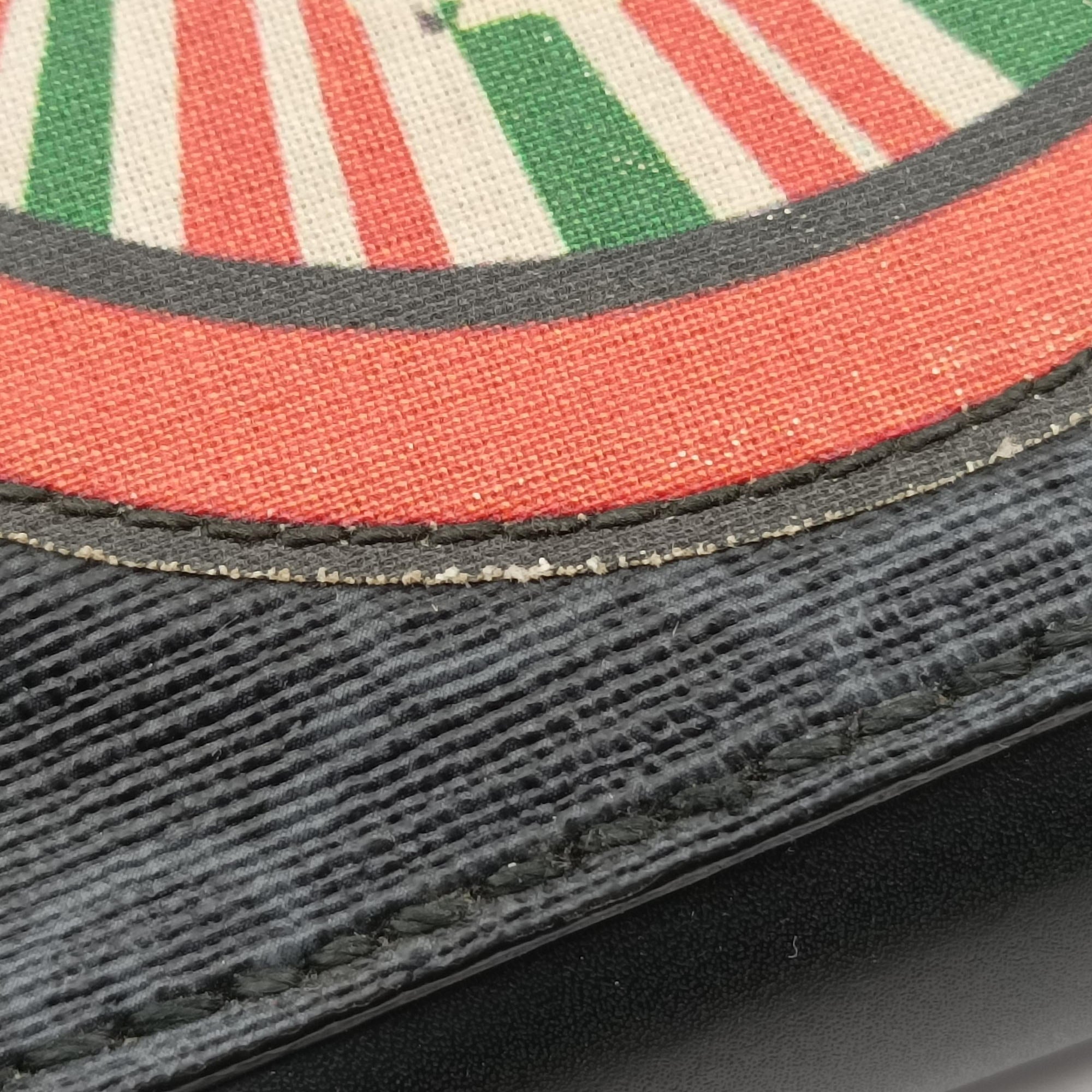 Pre-owned Gucci GG Supreme Courrier Messenger Black×Multicolour PVC coated canvas×Leather 474137 shoulderbag | stylenewstar