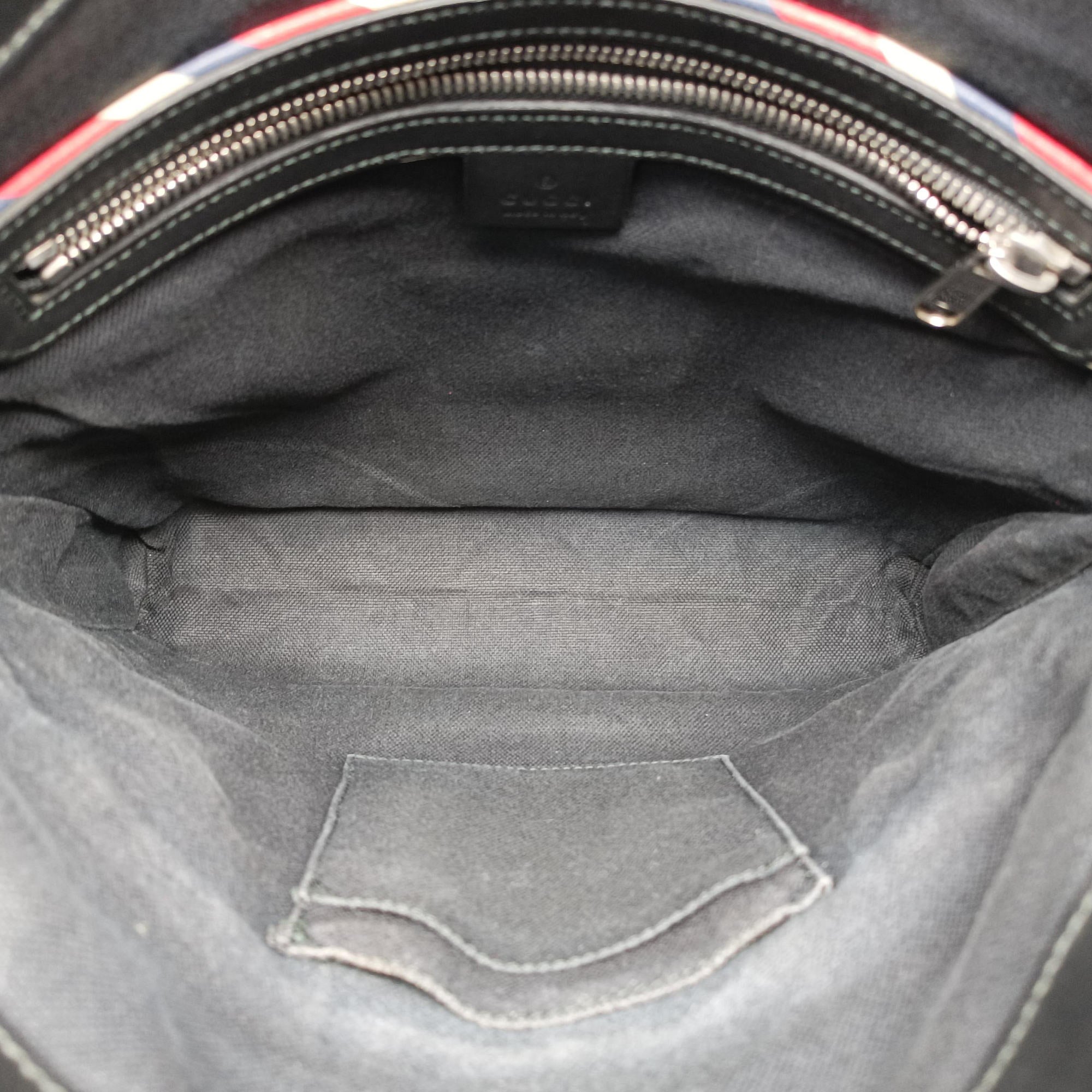 Pre-owned Gucci GG Supreme Courrier Messenger Black×Multicolour PVC coated canvas×Leather 474137 shoulderbag | stylenewstar