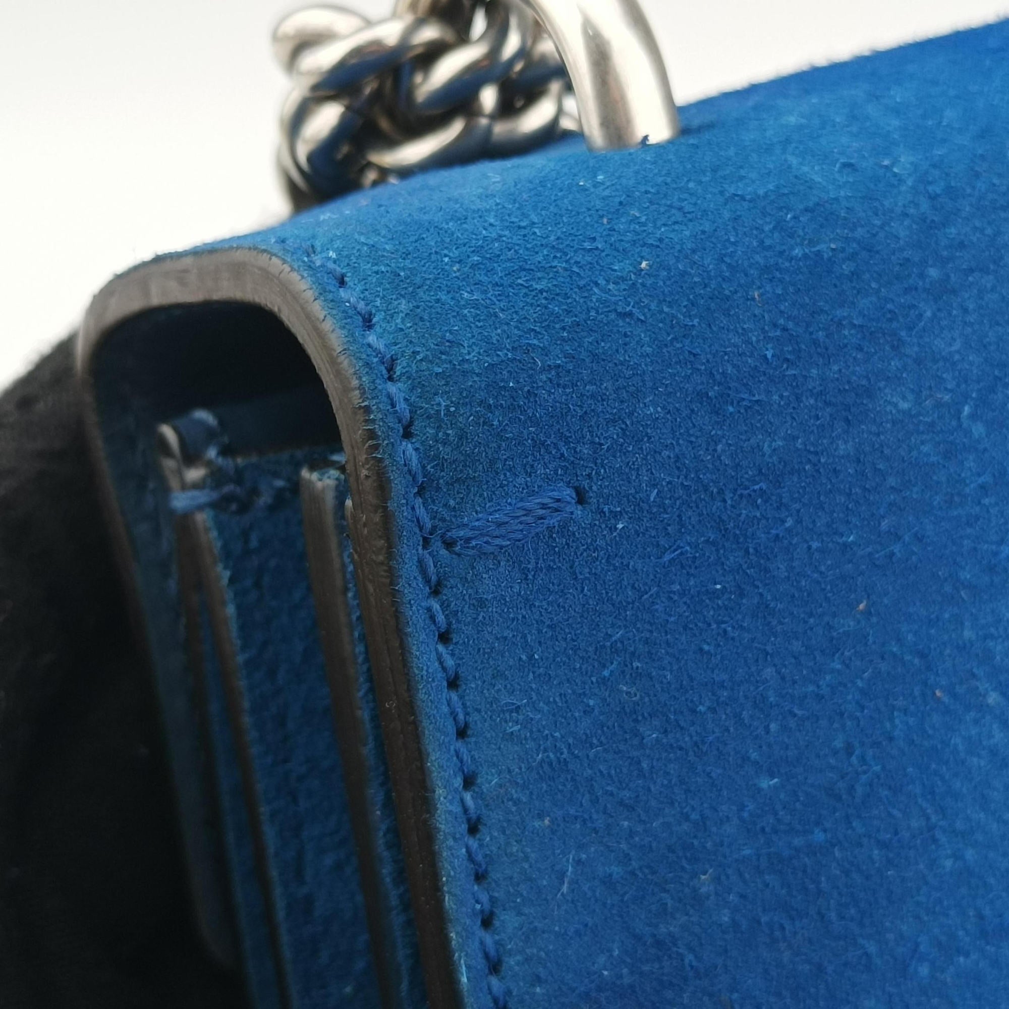 Vintage Gucci Dionysus Blue Suede 400249 shoulderbag | stylenewstar