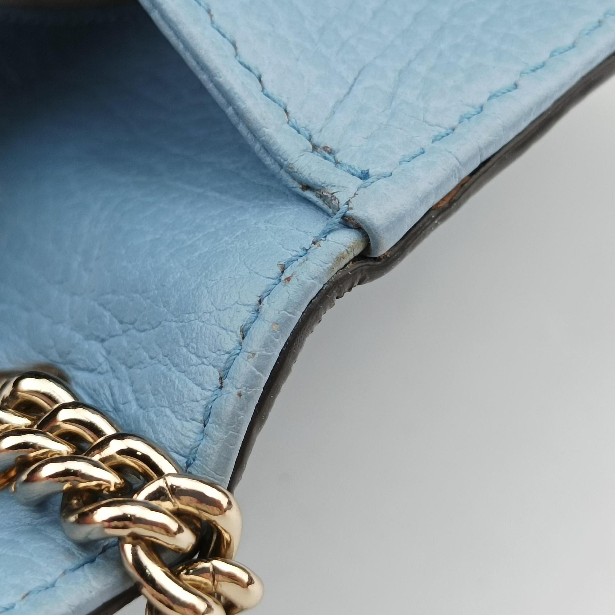 Pre-owned Gucci Interlocking G Blue Leather 510304 shoulderbag | stylenewstar