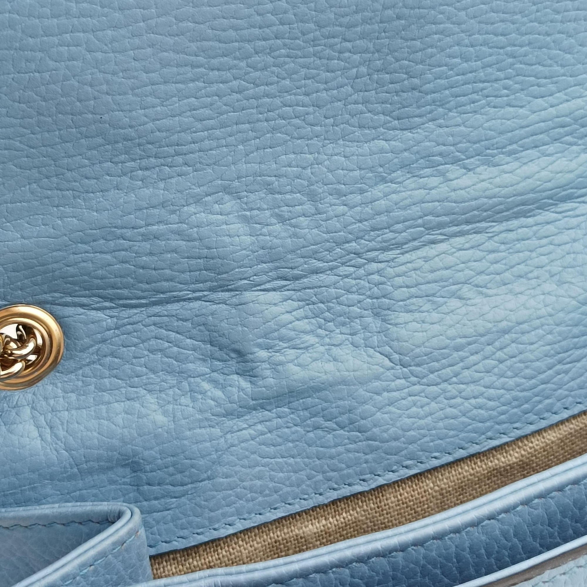 Pre-owned Gucci Interlocking G Blue Leather 510304 shoulderbag | stylenewstar