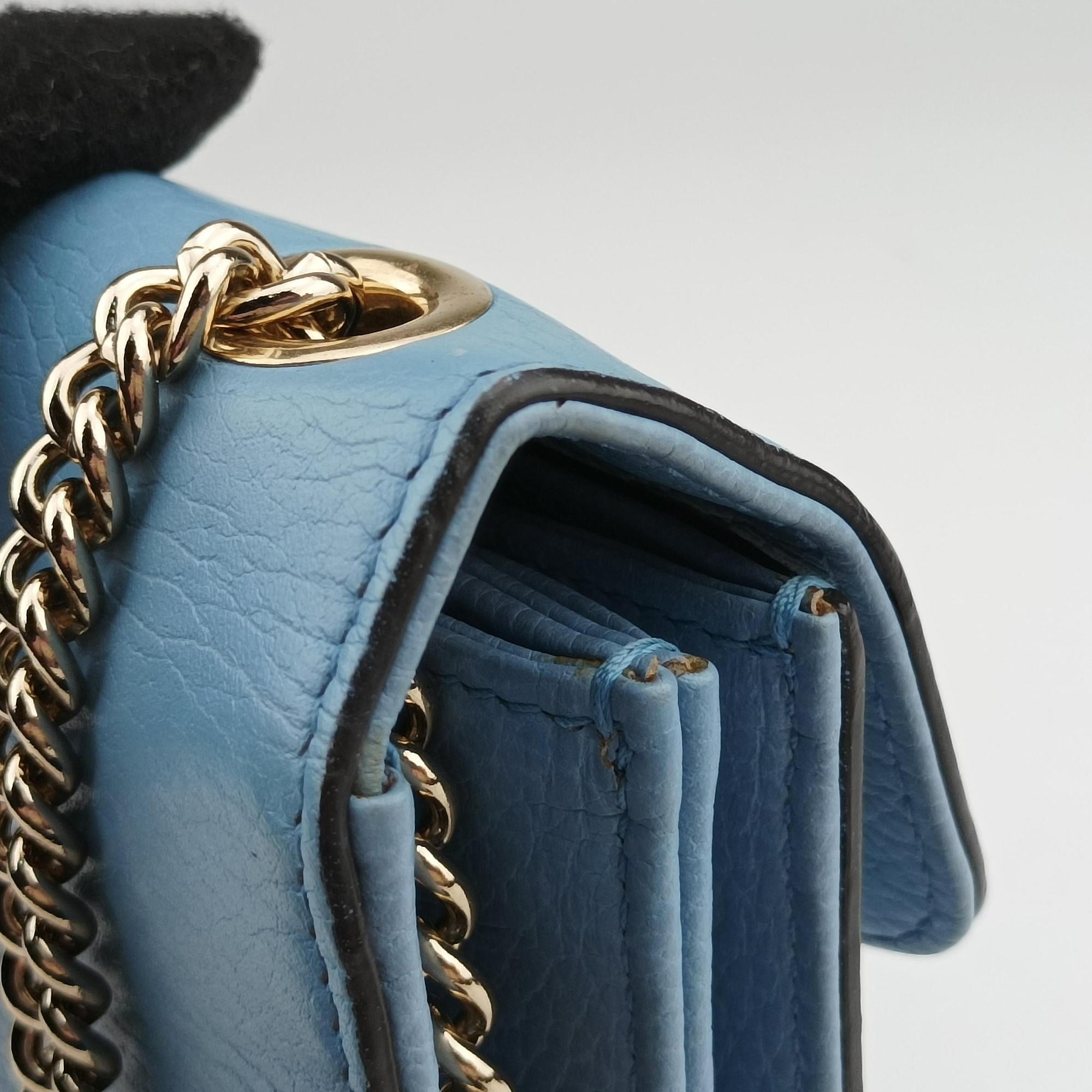 Pre-owned Gucci Interlocking G Blue Leather 510304 shoulderbag | stylenewstar