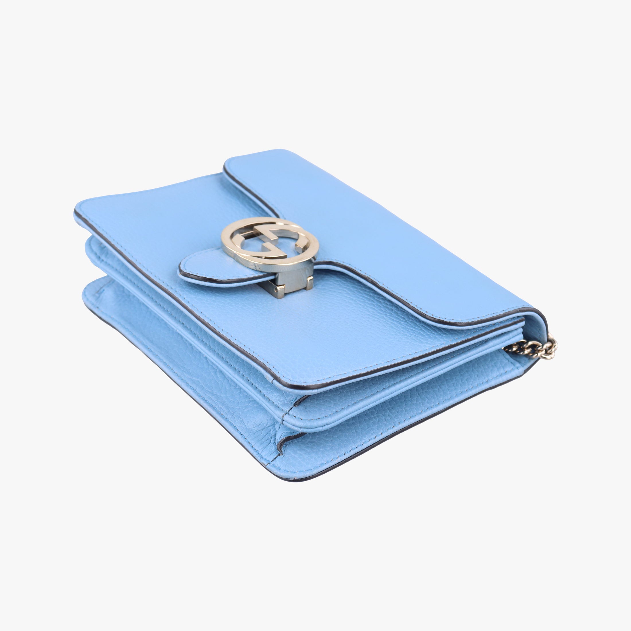 Pre-owned Gucci Interlocking G Blue Leather 510304 shoulderbag | stylenewstar