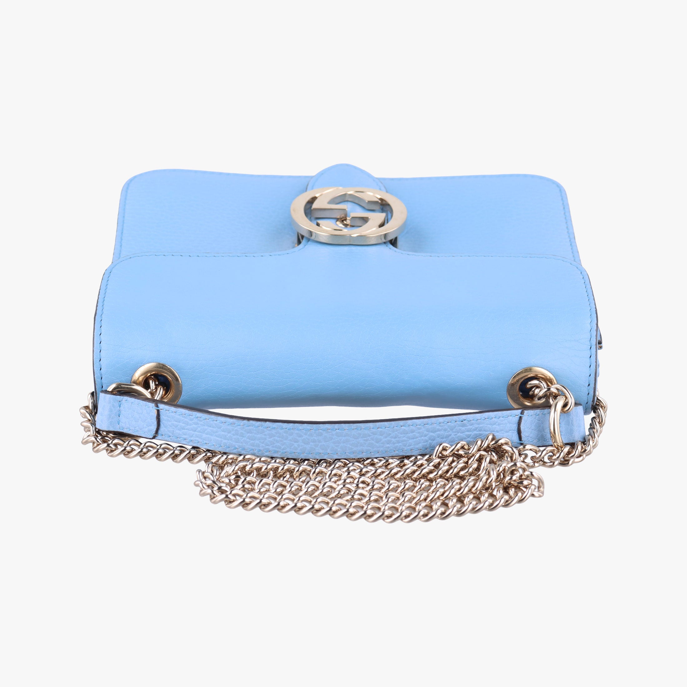 Pre-owned Gucci Interlocking G Blue Leather 510304 shoulderbag | stylenewstar