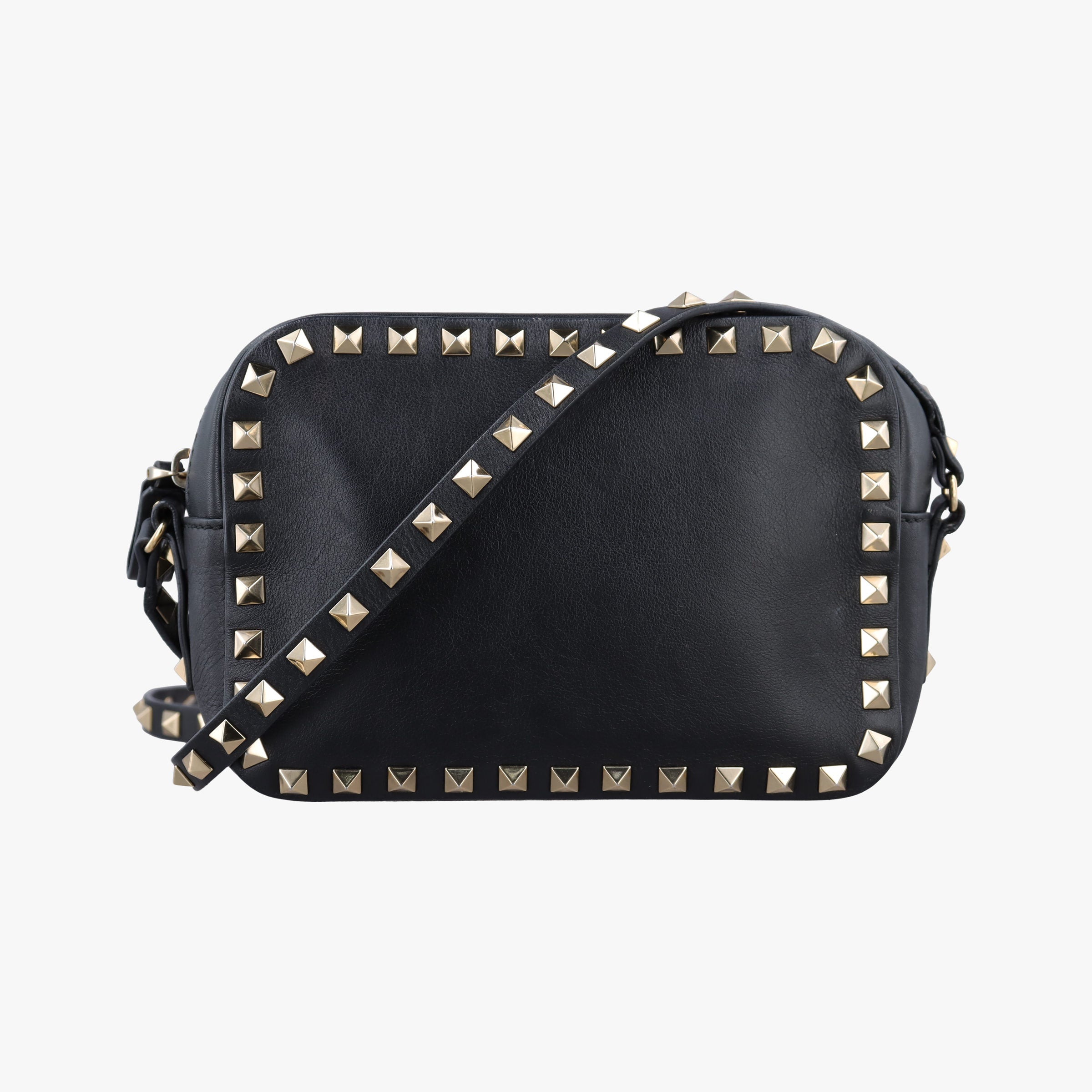Vintage Valentino Rockstud Black Leather  shoulderbag | stylenewstar