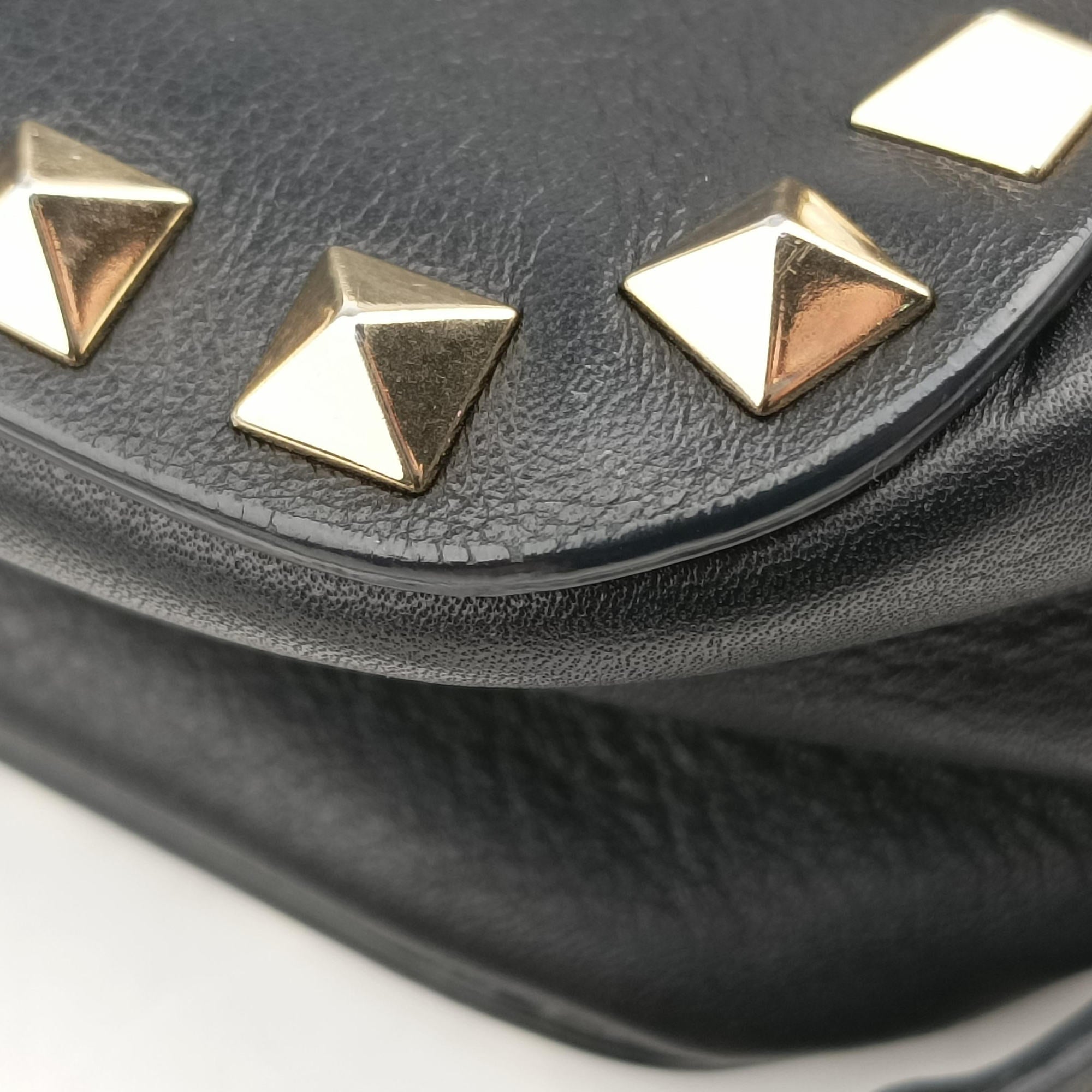 Vintage Valentino Rockstud Black Leather  shoulderbag | stylenewstar