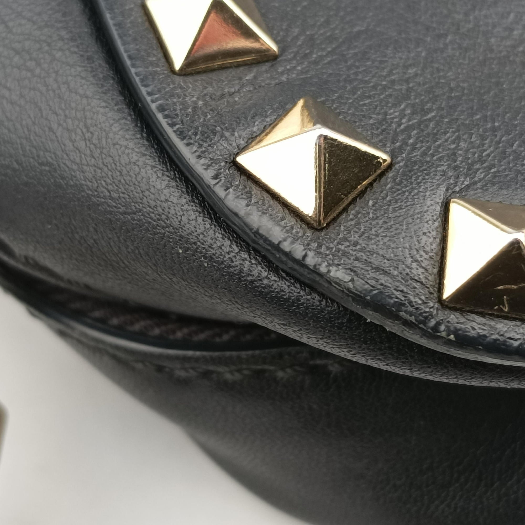 Vintage Valentino Rockstud Black Leather  shoulderbag | stylenewstar