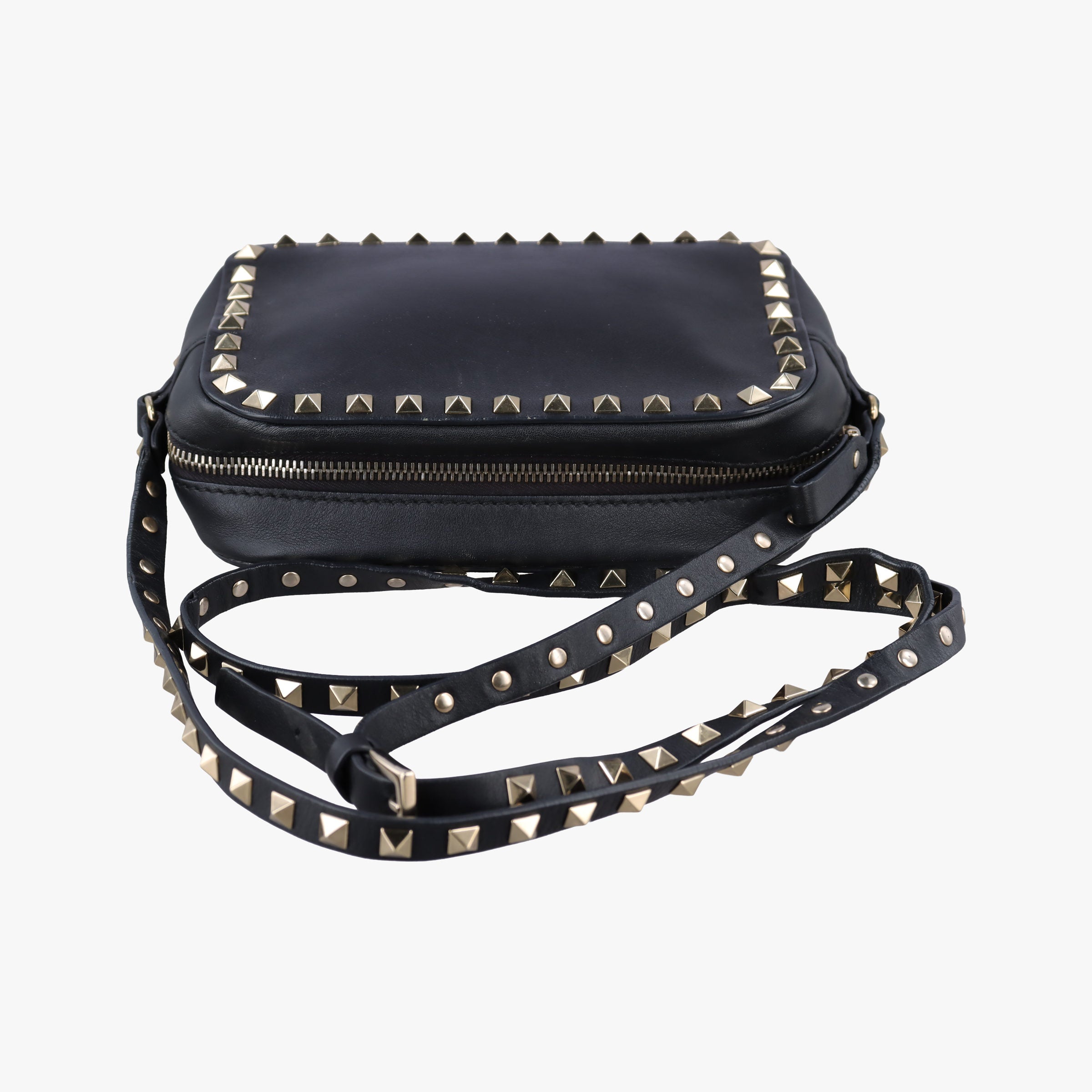 Vintage Valentino Rockstud Black Leather  shoulderbag | stylenewstar