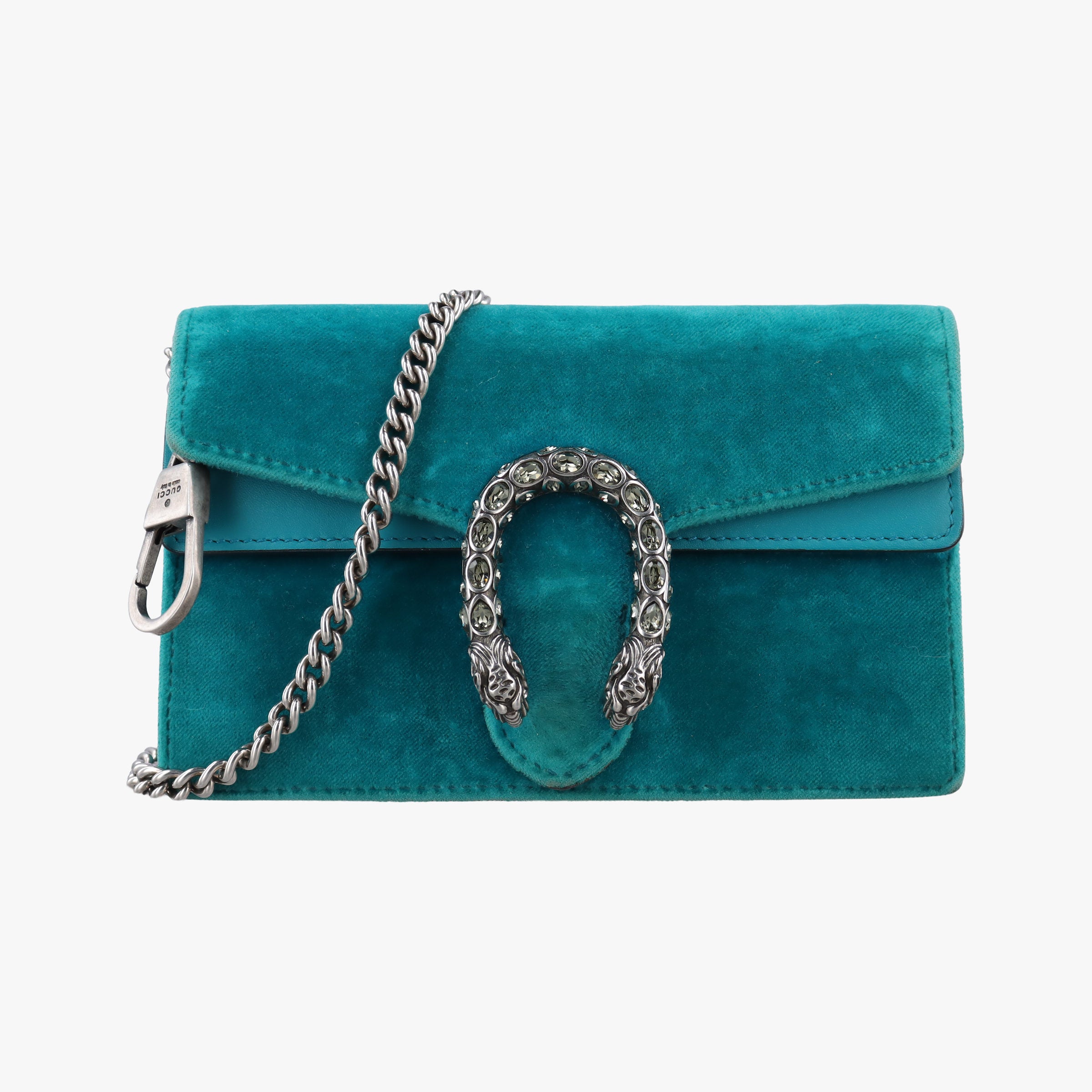 Pre-owned Gucci Dionysus Blue velour 476432 shoulderbag | stylenewstar