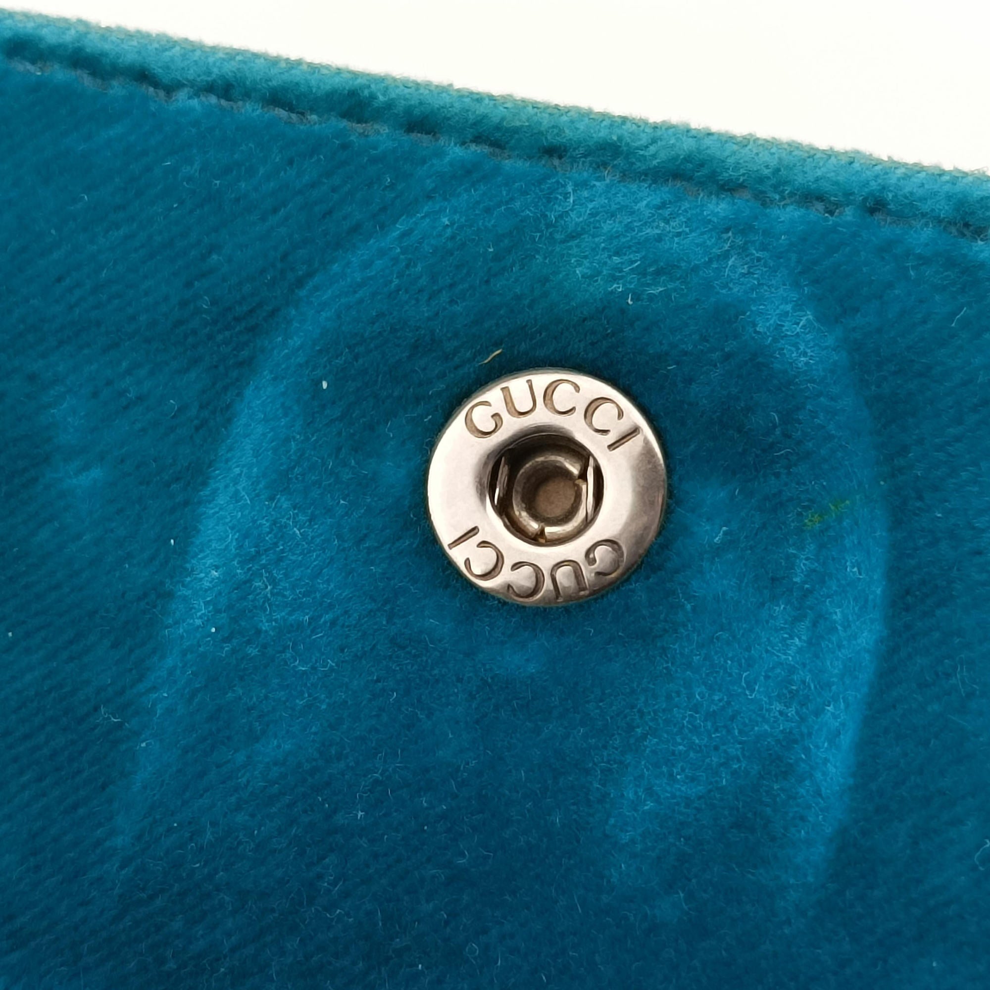 Pre-owned Gucci Dionysus Blue velour 476432 shoulderbag | stylenewstar
