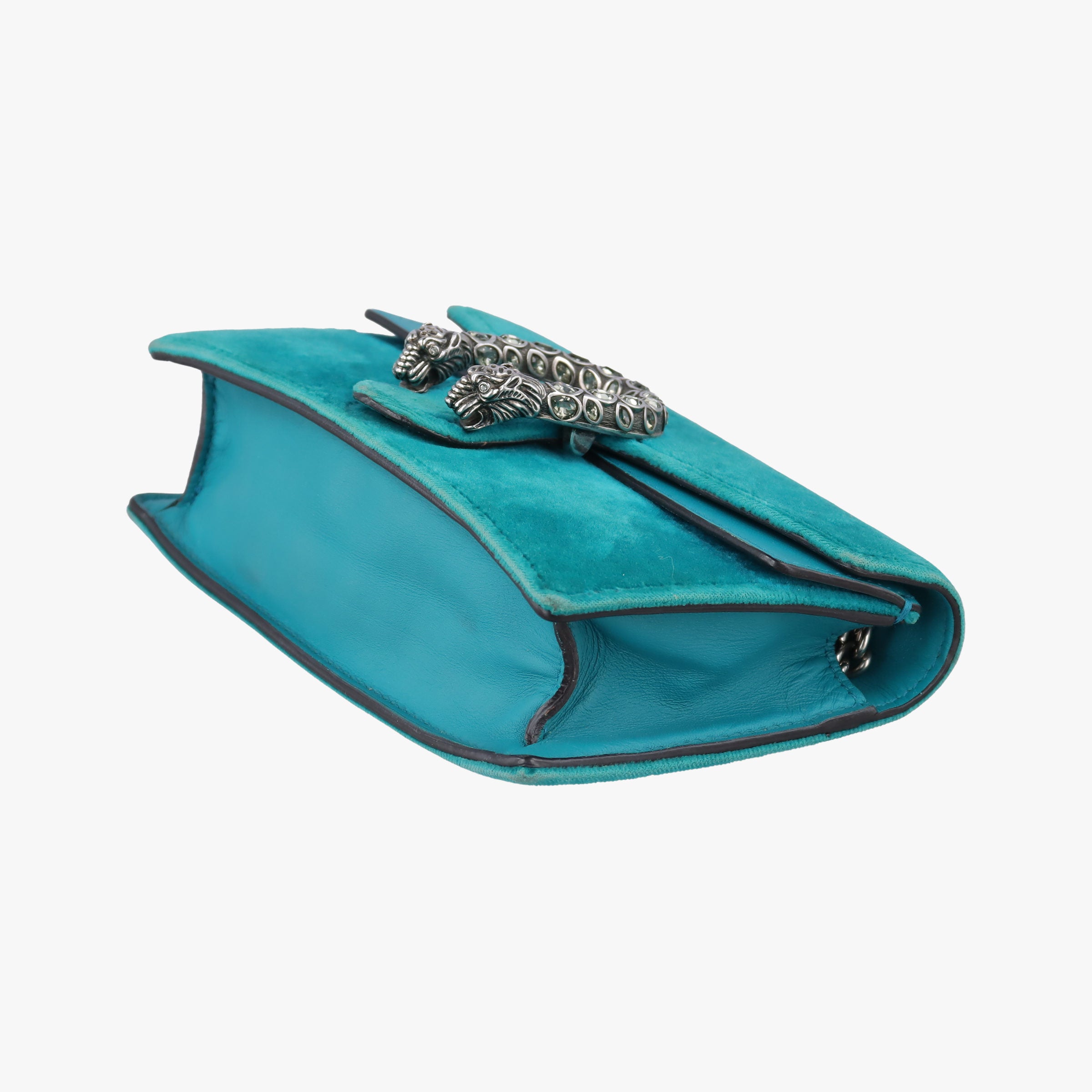 Pre-owned Gucci Dionysus Blue velour 476432 shoulderbag | stylenewstar
