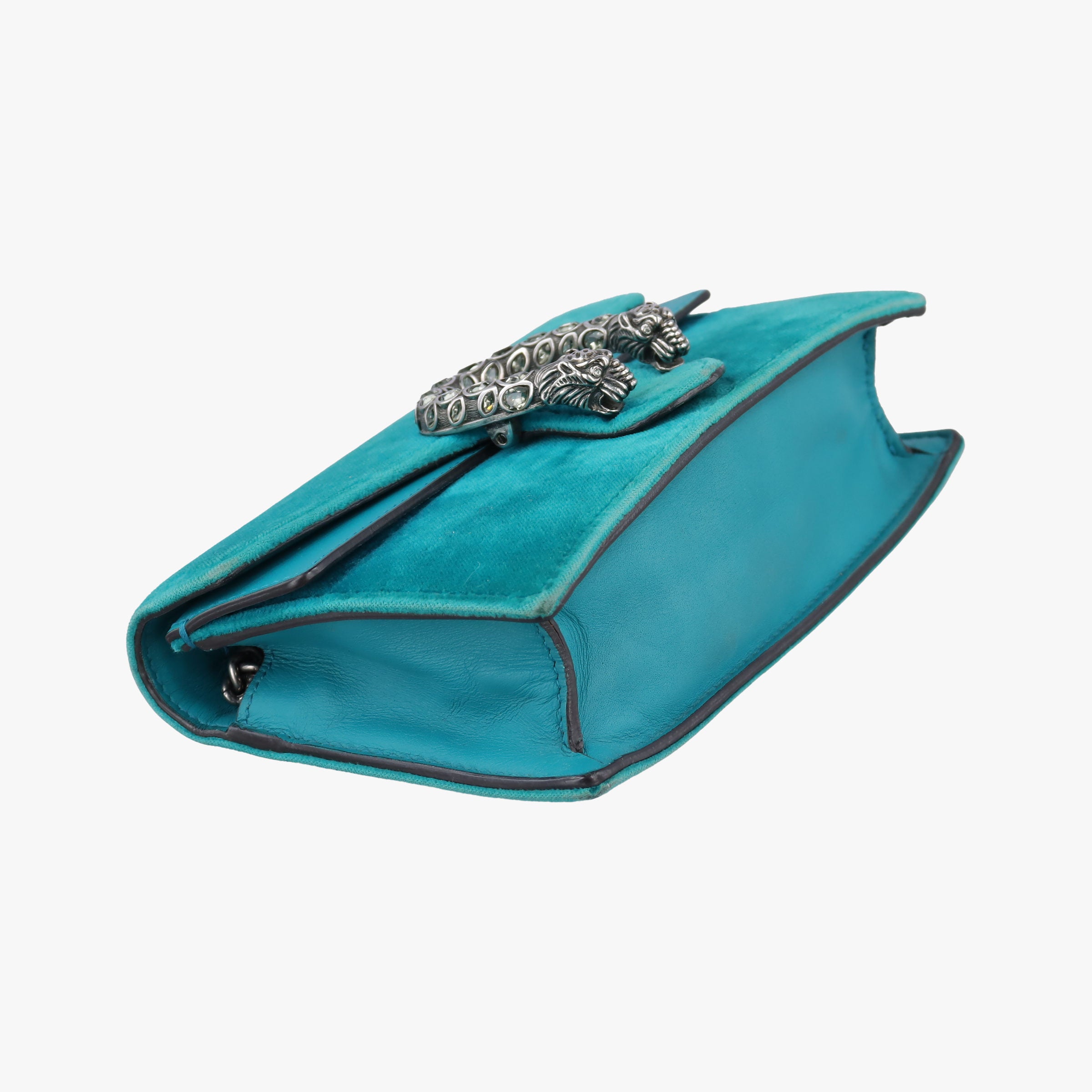 Pre-owned Gucci Dionysus Blue velour 476432 shoulderbag | stylenewstar