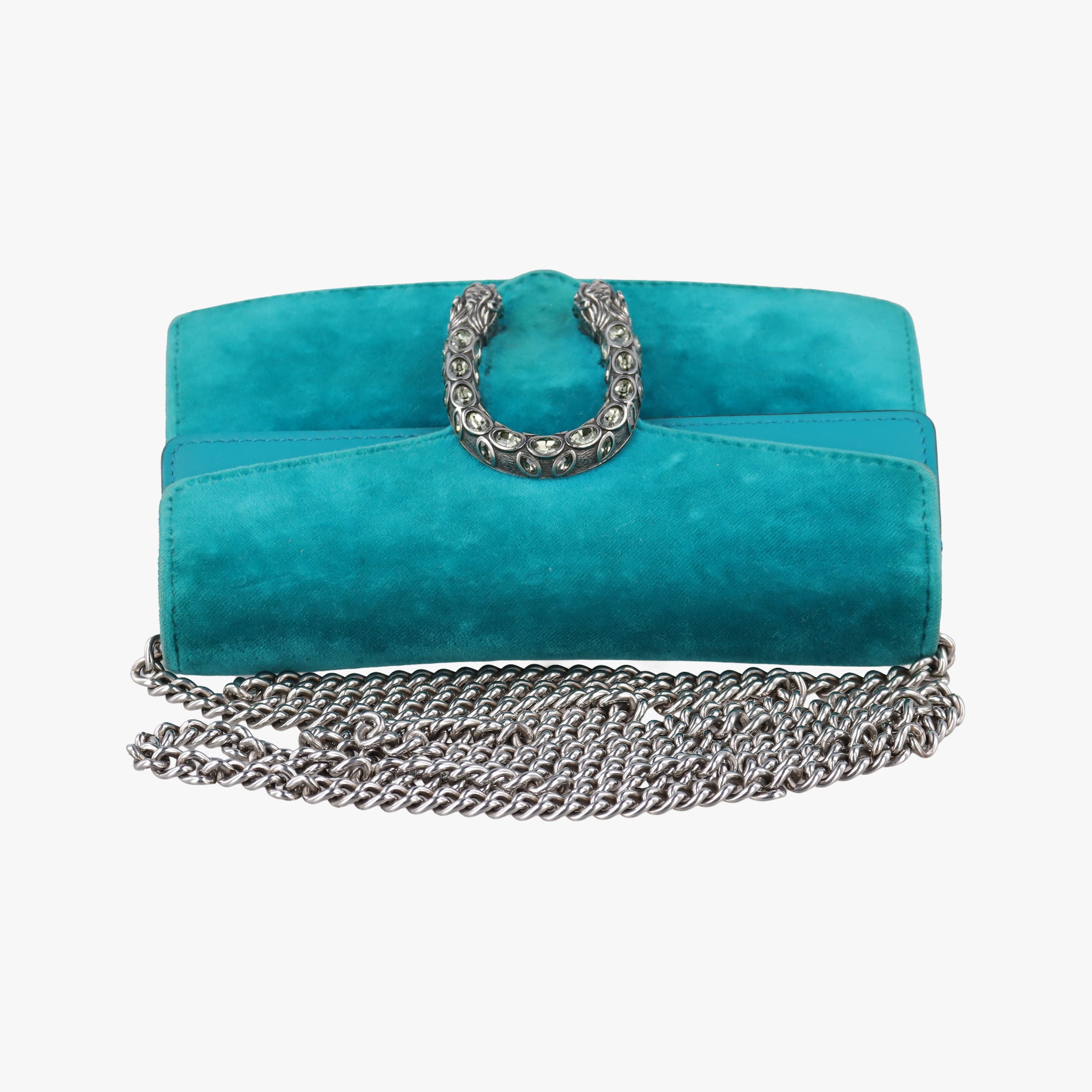 Pre-owned Gucci Dionysus Blue velour 476432 shoulderbag | stylenewstar