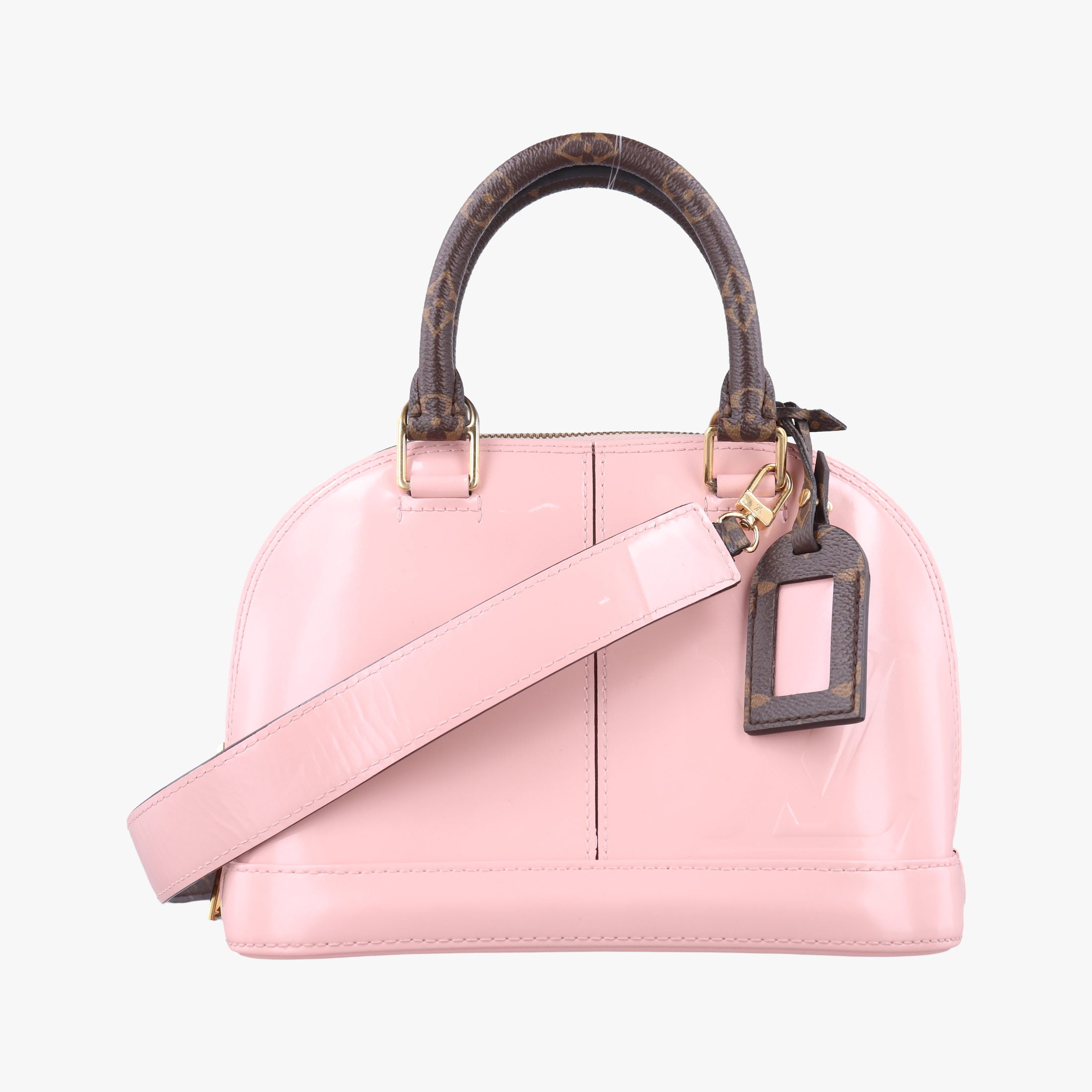 Pre-owned Louis Vuitton Alma BB ROSE BALLERIN Vernis M51949 shoulderbag | stylenewstar