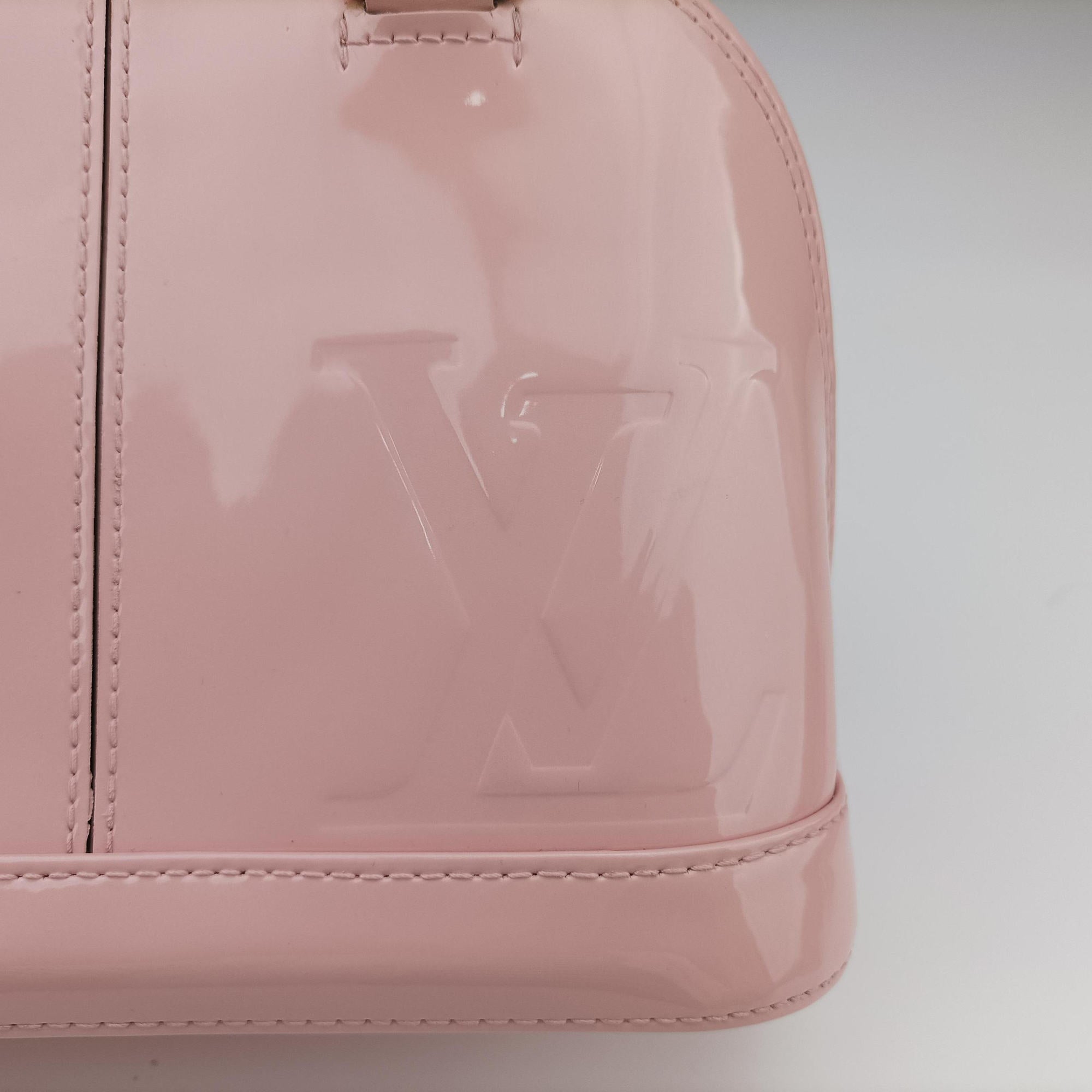 Pre-owned Louis Vuitton Alma BB ROSE BALLERIN Vernis M51949 shoulderbag | stylenewstar
