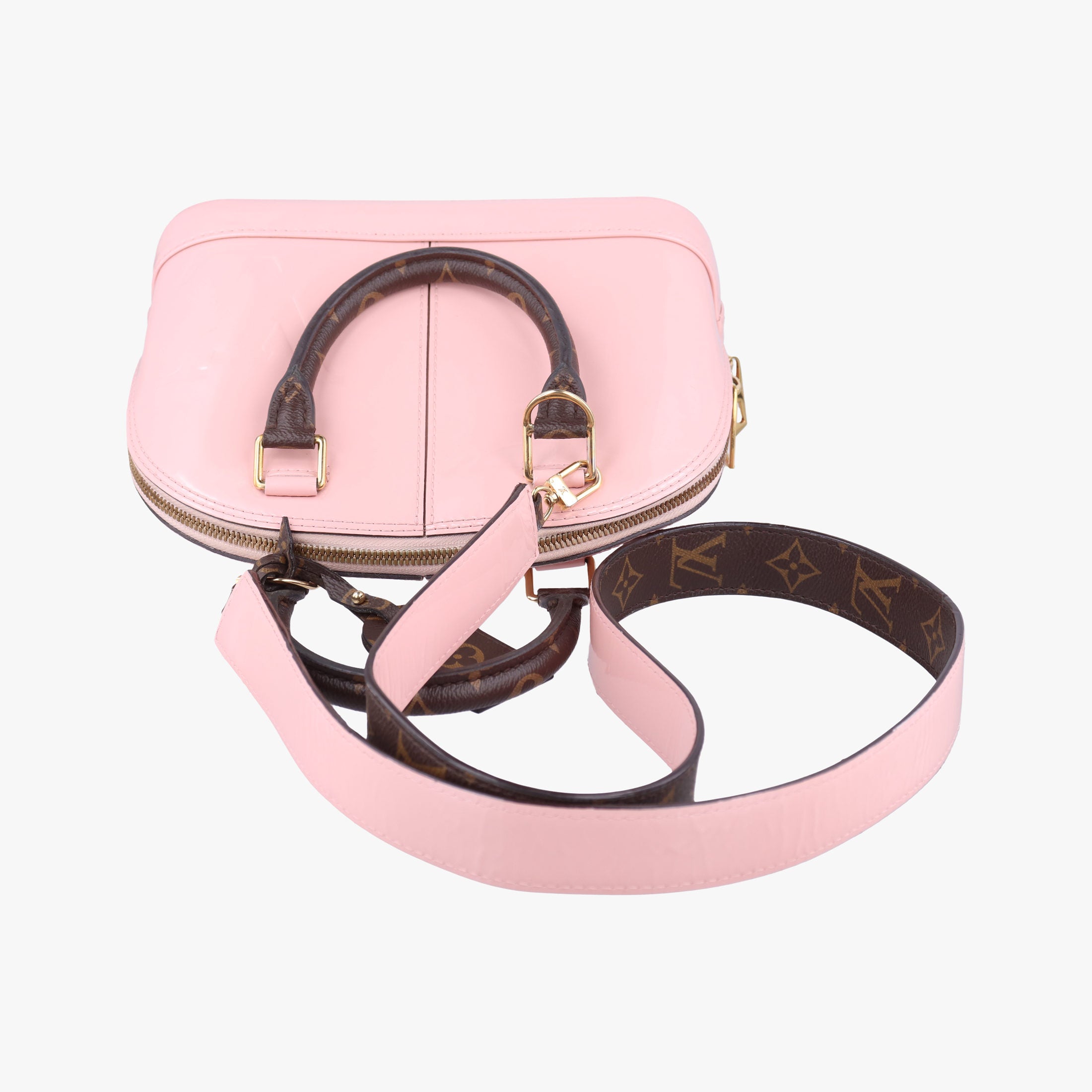 Pre-owned Louis Vuitton Alma BB ROSE BALLERIN Vernis M51949 shoulderbag | stylenewstar