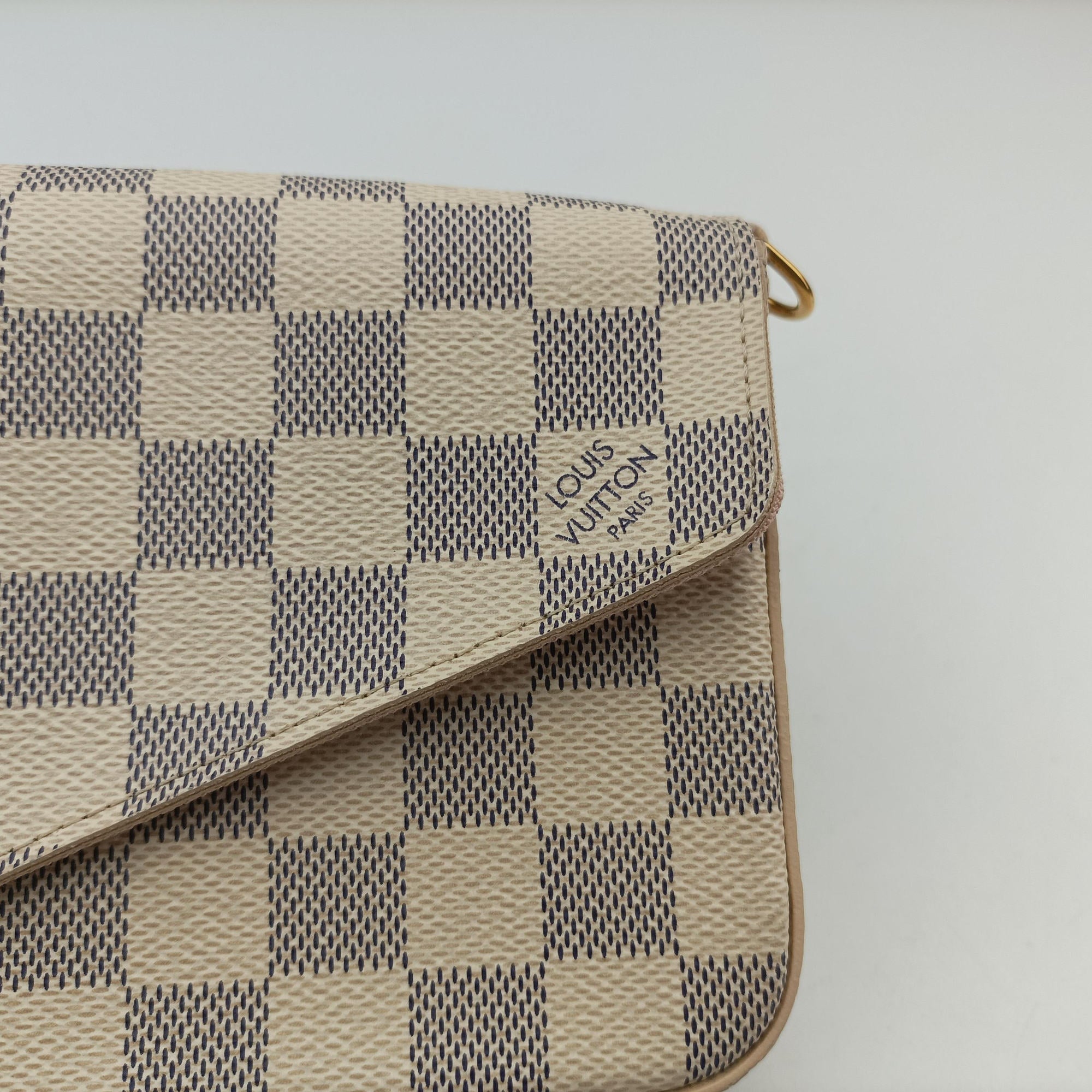 Vintage Louis Vuitton Pochette FeLICIE Azur Damier Canvas N63106 shoulderbag | stylenewstar