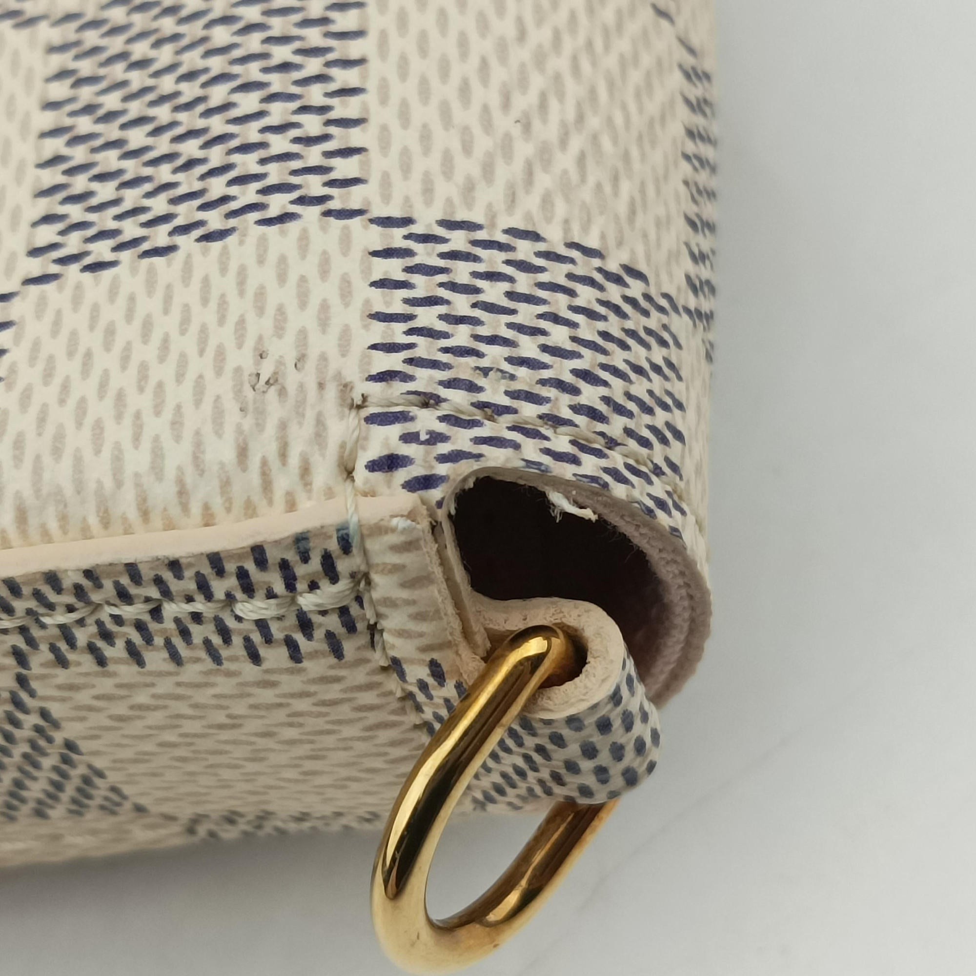 Vintage Louis Vuitton Pochette FeLICIE Azur Damier Canvas N63106 shoulderbag | stylenewstar