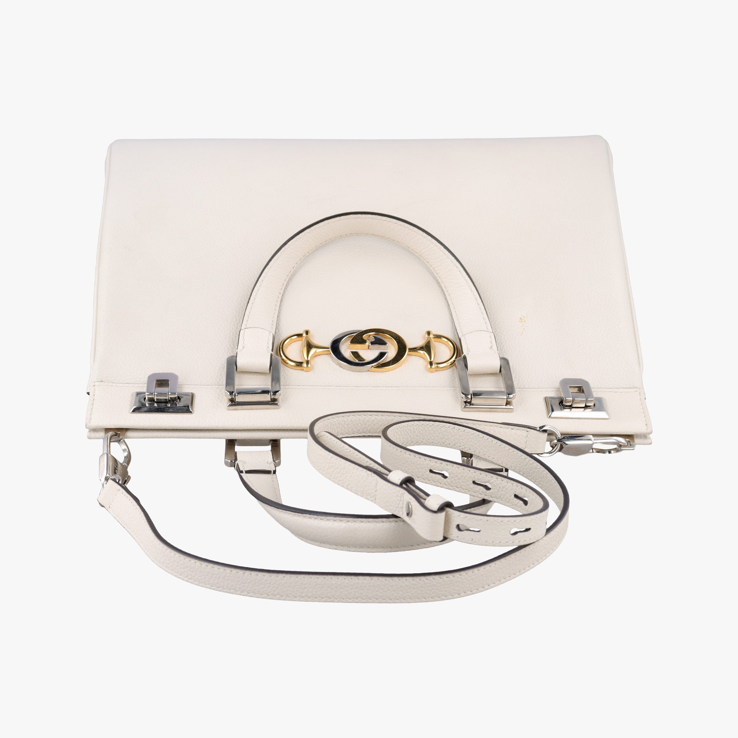 Pre-owned Gucci Zumi White Leather 564714 shoulderbag | stylenewstar
