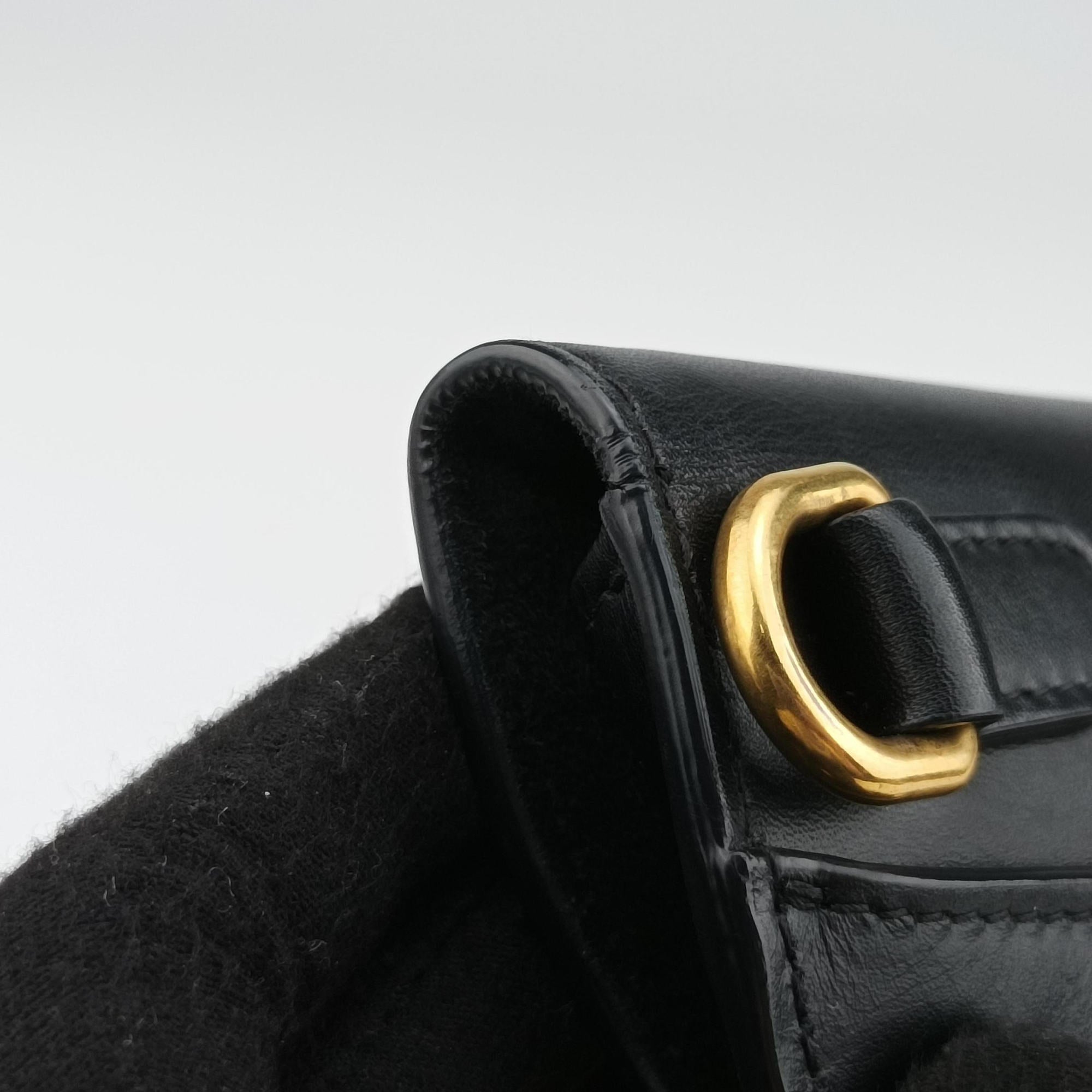 Pre-owned Christian Dior saddle Black leather  bum bag/waist bag | stylenewstar