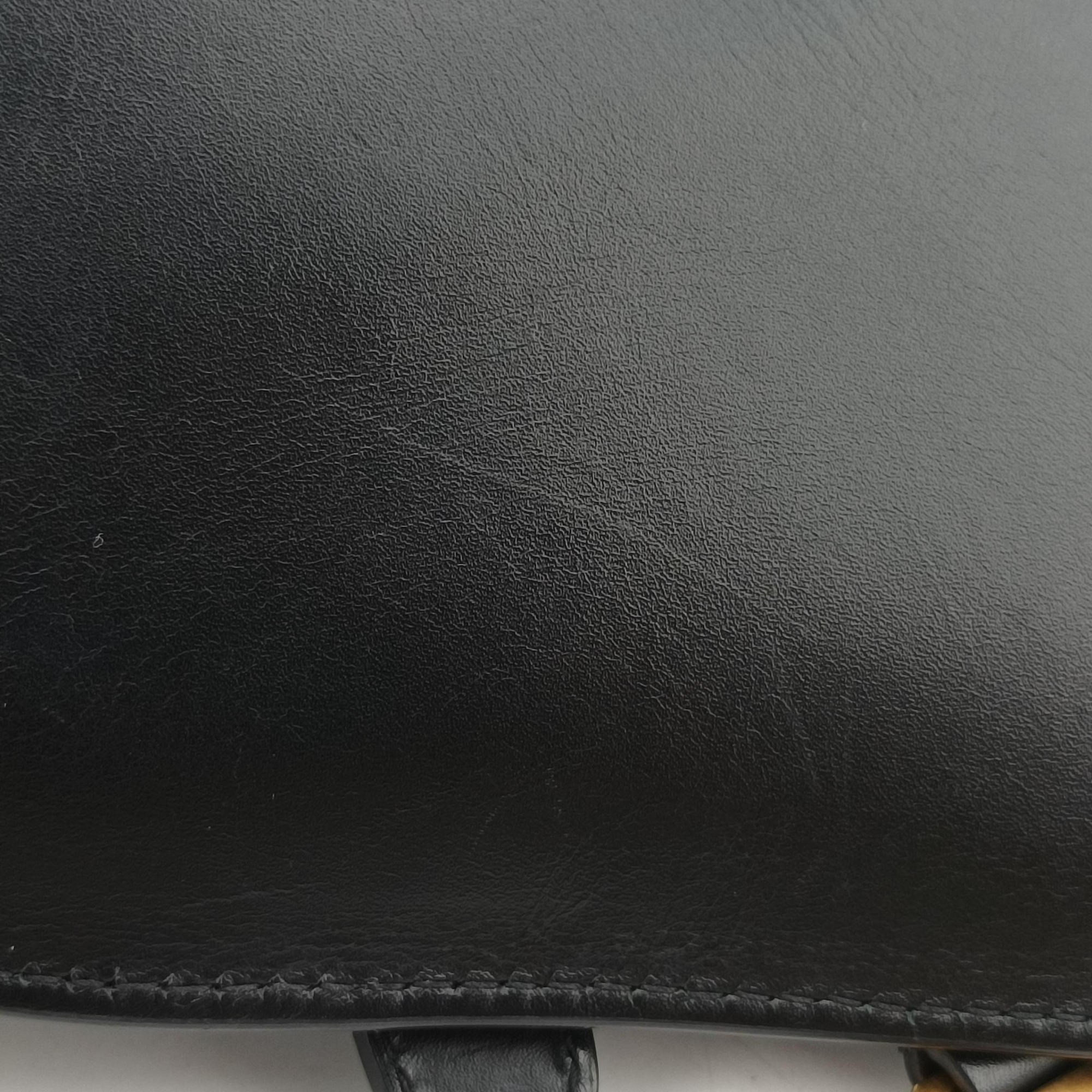 Pre-owned Christian Dior saddle Black leather  bum bag/waist bag | stylenewstar