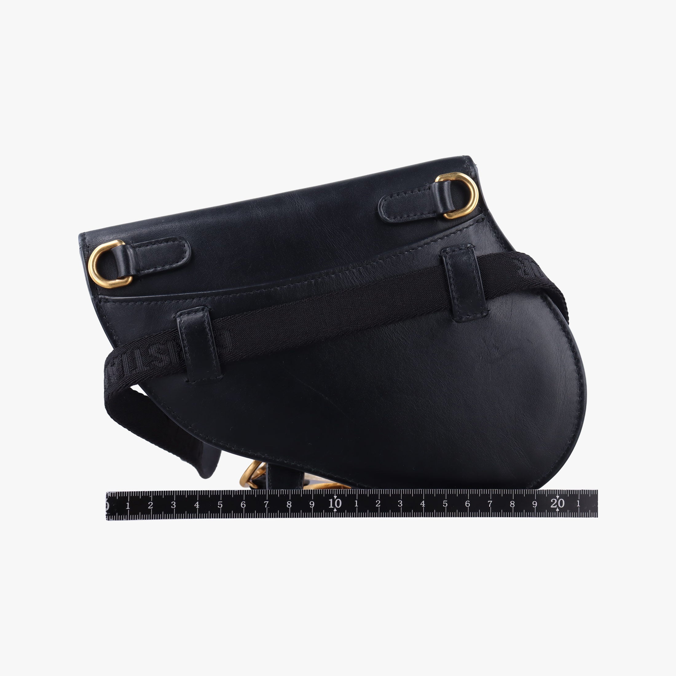 Pre-owned Christian Dior saddle Black leather  bum bag/waist bag | stylenewstar