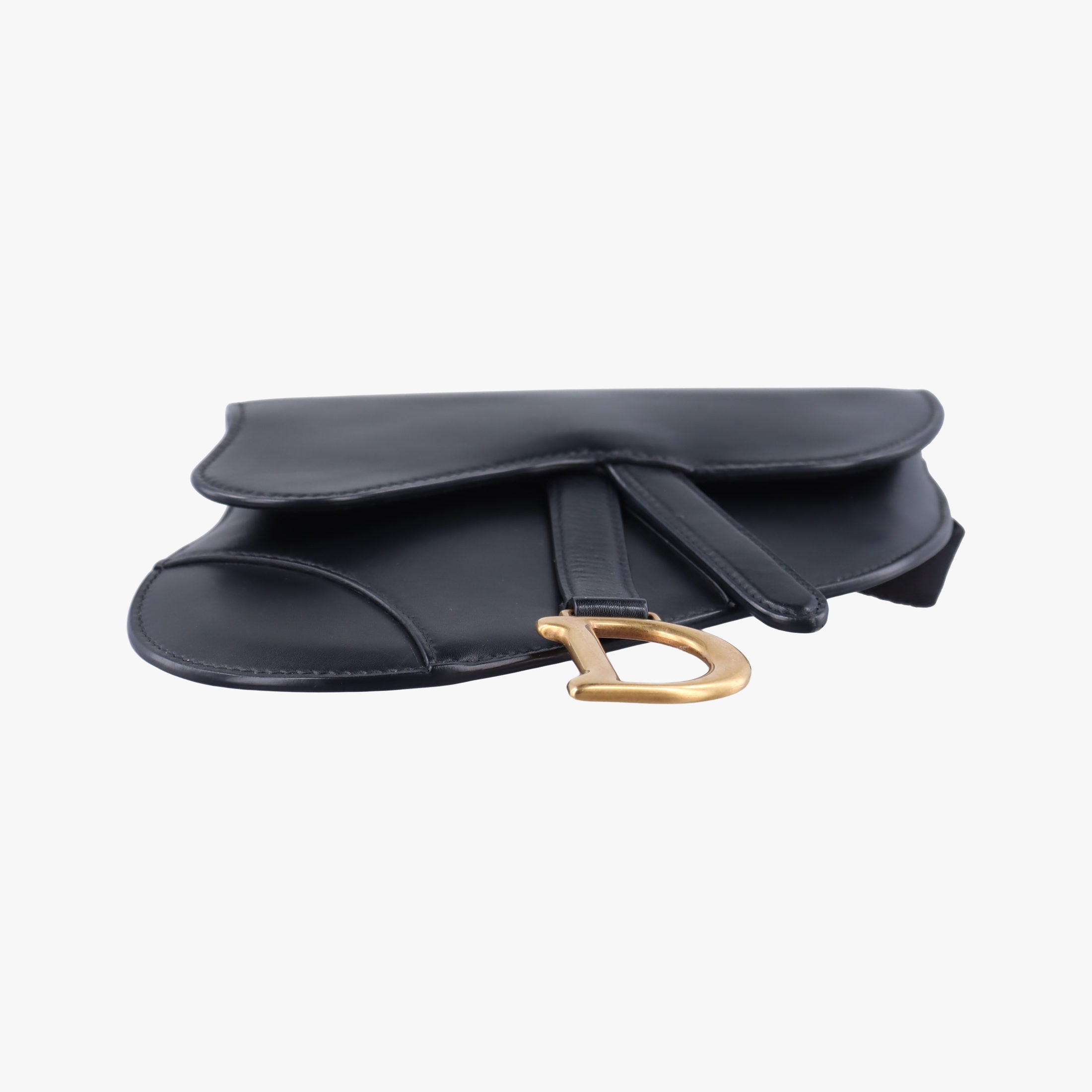 Pre-owned Christian Dior saddle Black leather  bum bag/waist bag | stylenewstar