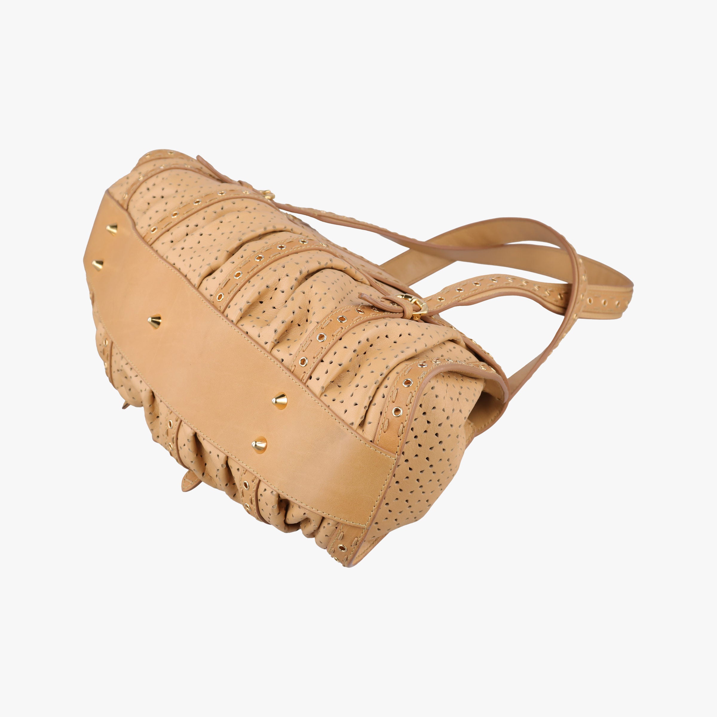 Pre-owned Christian Dior Savane Chic Miel Beige Leather  handbag | stylenewstar