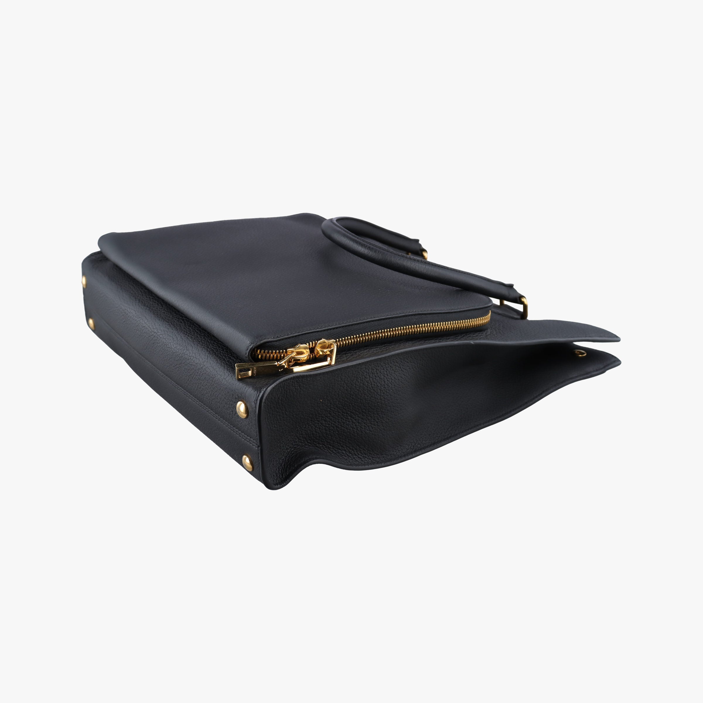 Pre-owned VERSACE Medusa Black Leather  handbag | stylenewstar
