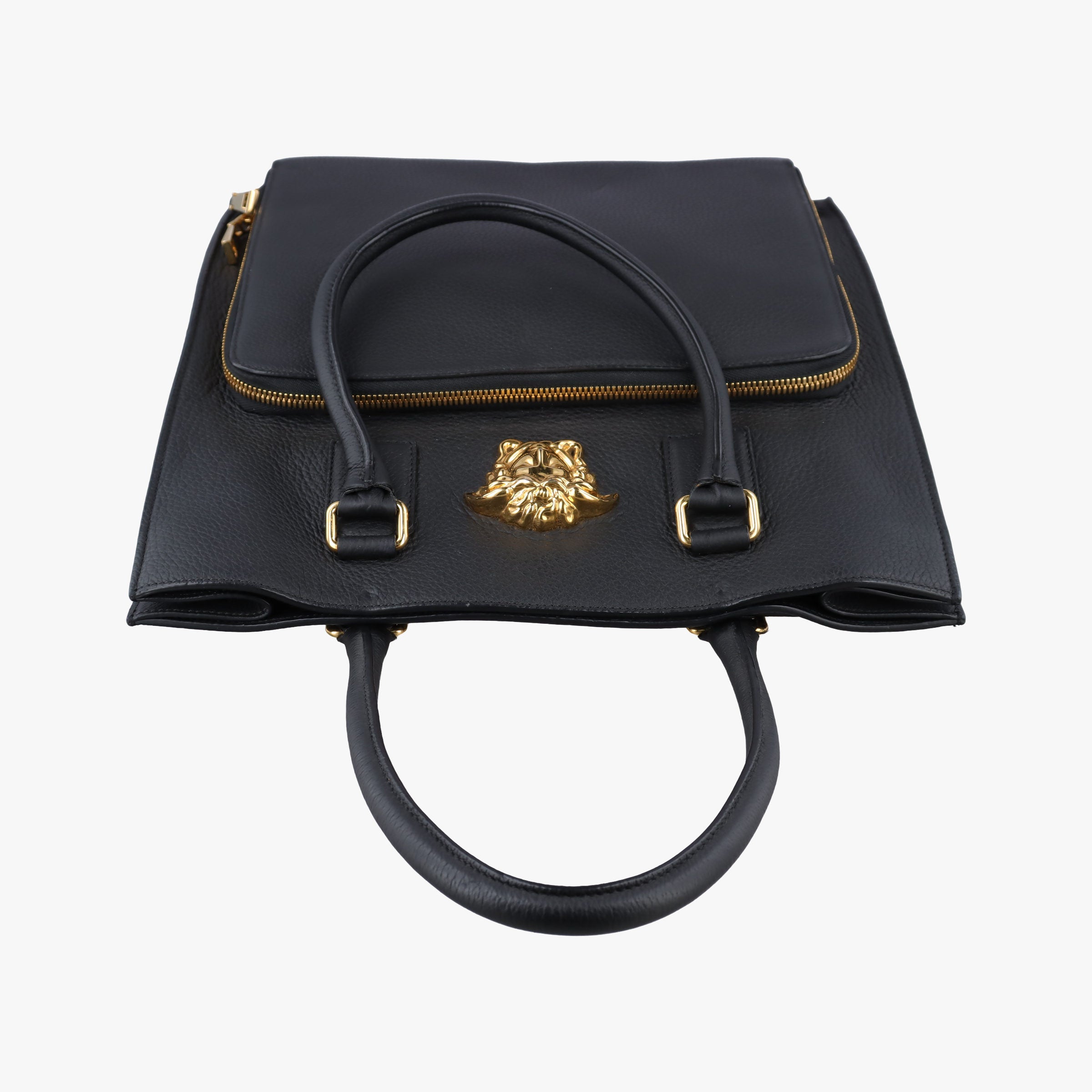 Pre-owned VERSACE Medusa Black Leather  handbag | stylenewstar