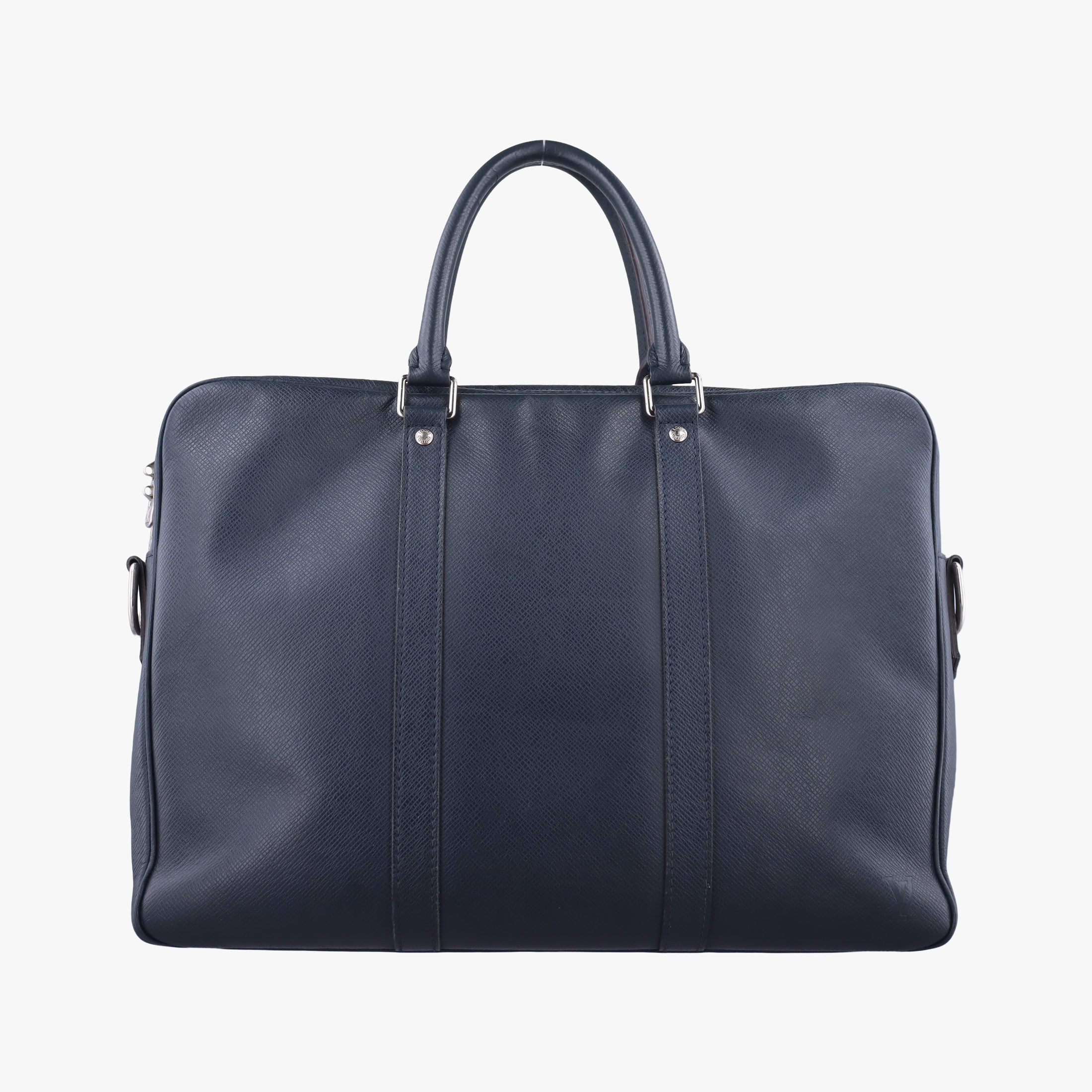 Pre-owned Louis Vuitton Port Document Voyage PM Navy Taiga M30639 handbag | stylenewstar