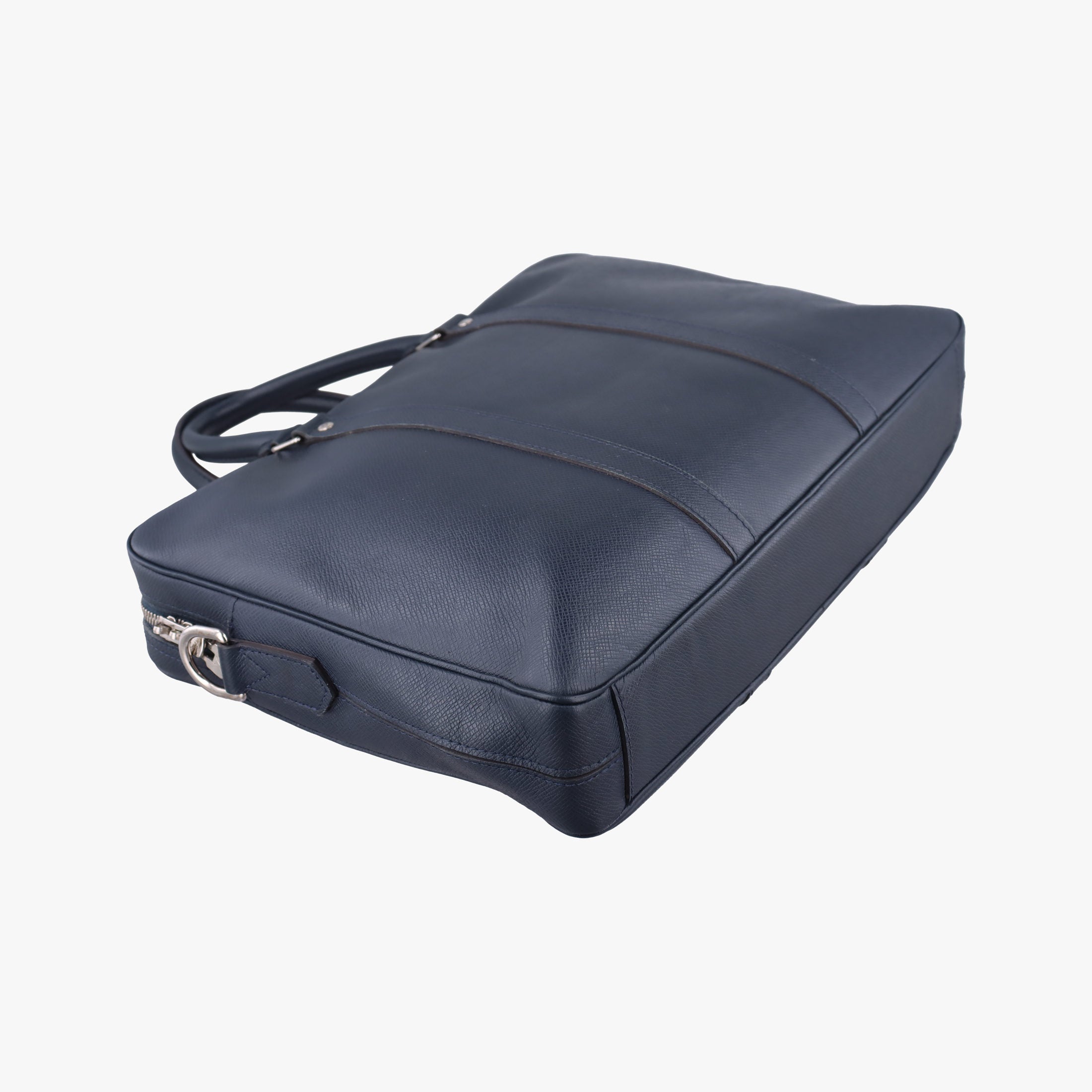 Pre-owned Louis Vuitton Port Document Voyage PM Navy Taiga M30639 handbag | stylenewstar