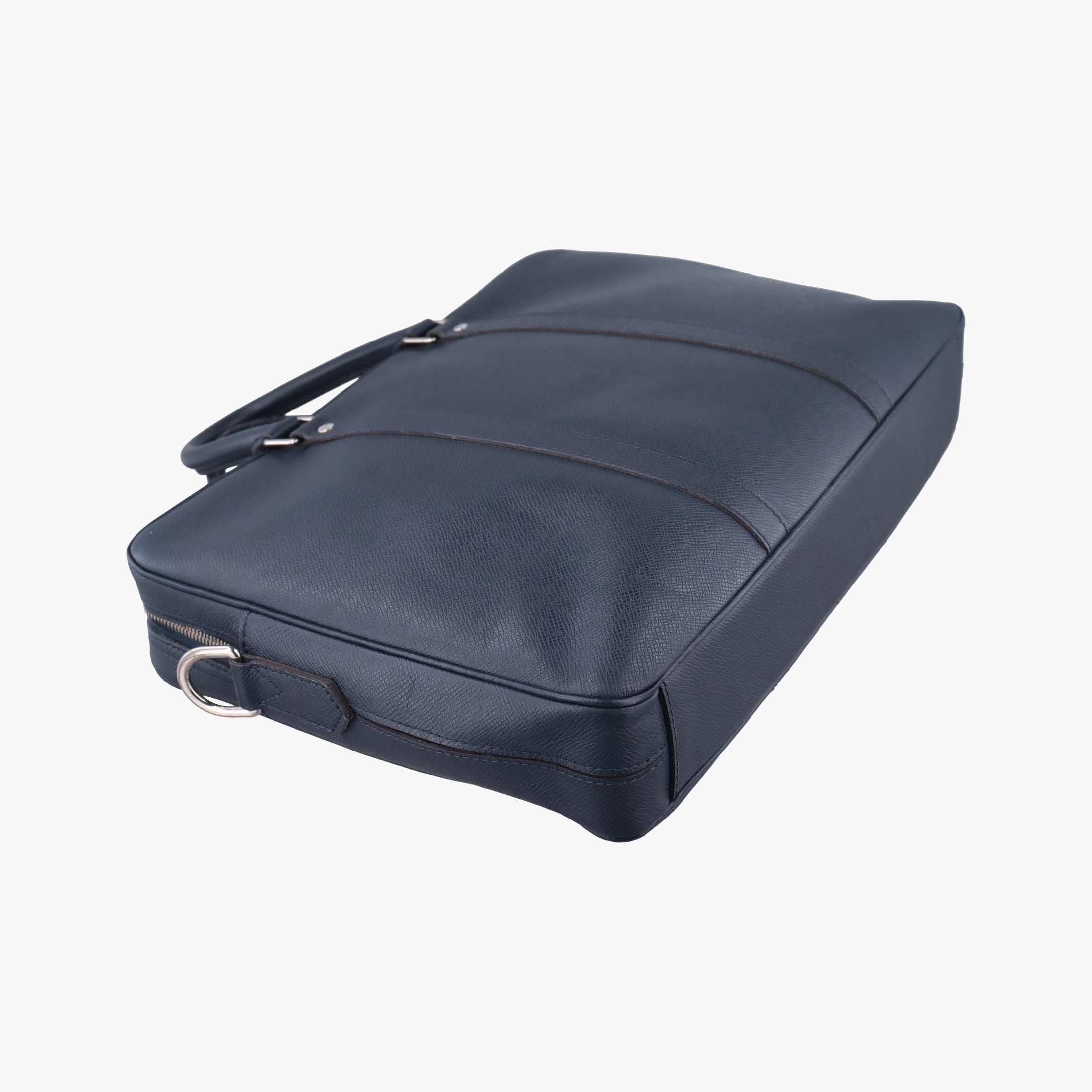 Pre-owned Louis Vuitton Port Document Voyage PM Navy Taiga M30639 handbag | stylenewstar