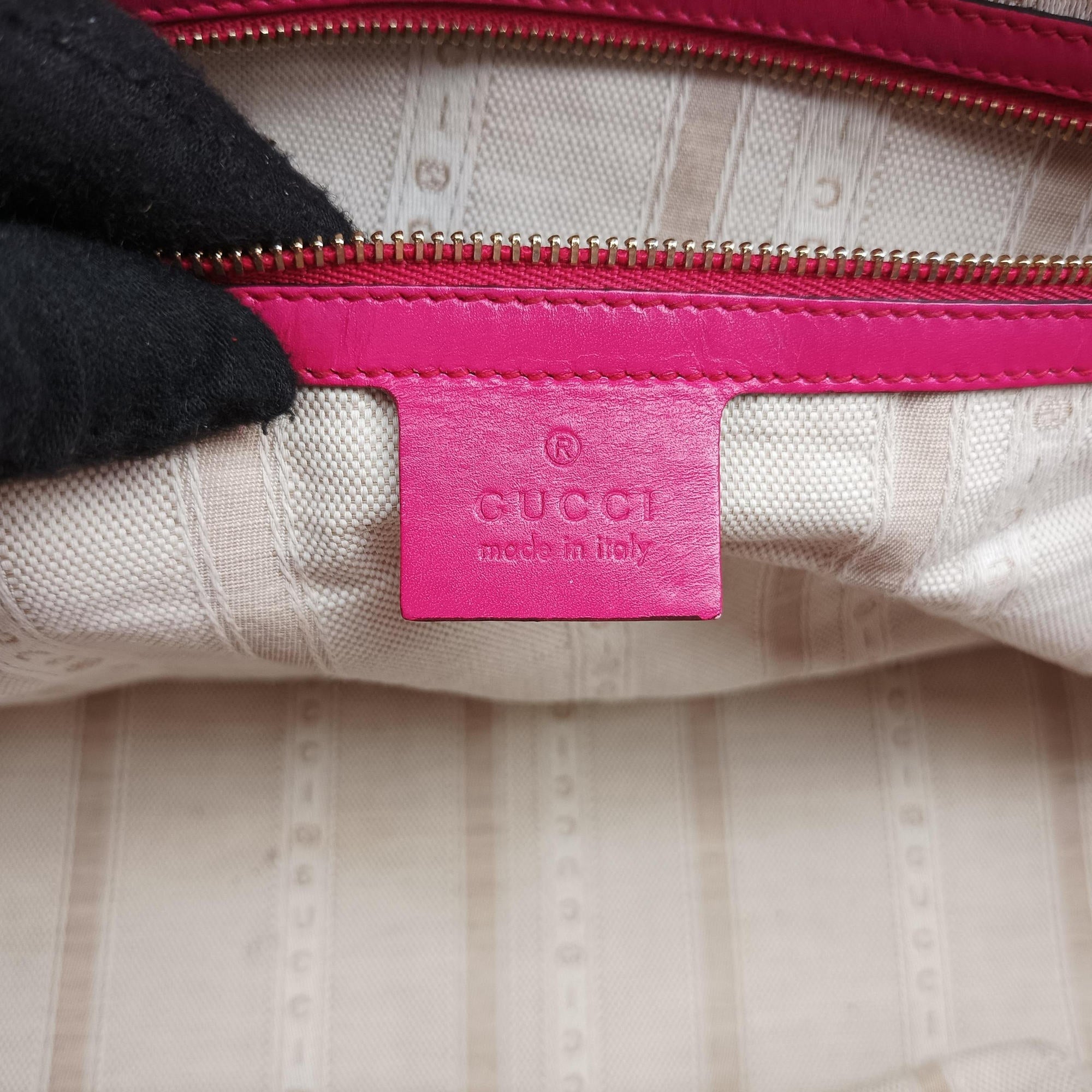 Pre-owned Gucci Bright Diamante Rose Leather 354332 shoulderbag | stylenewstar