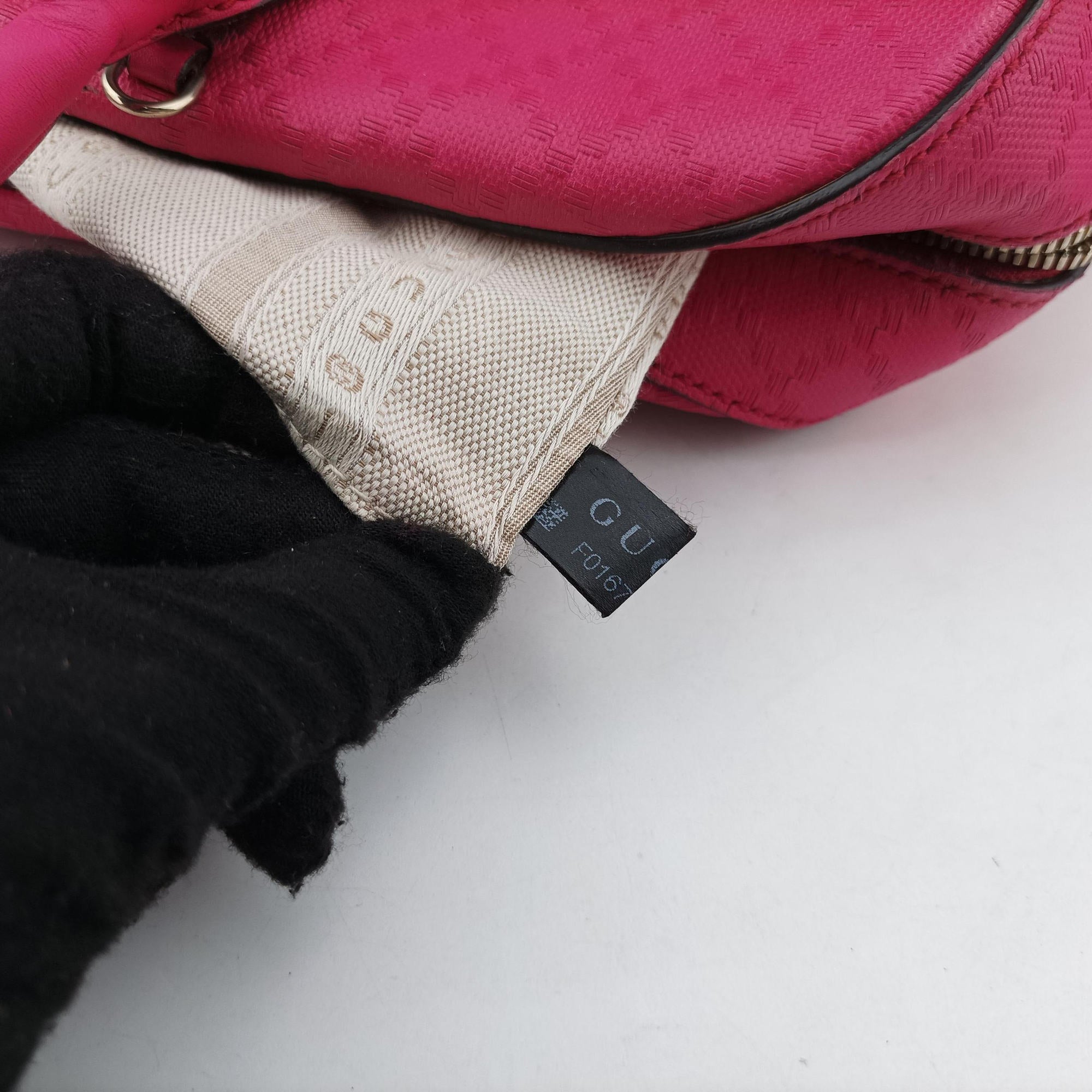 Pre-owned Gucci Bright Diamante Rose Leather 354332 shoulderbag | stylenewstar