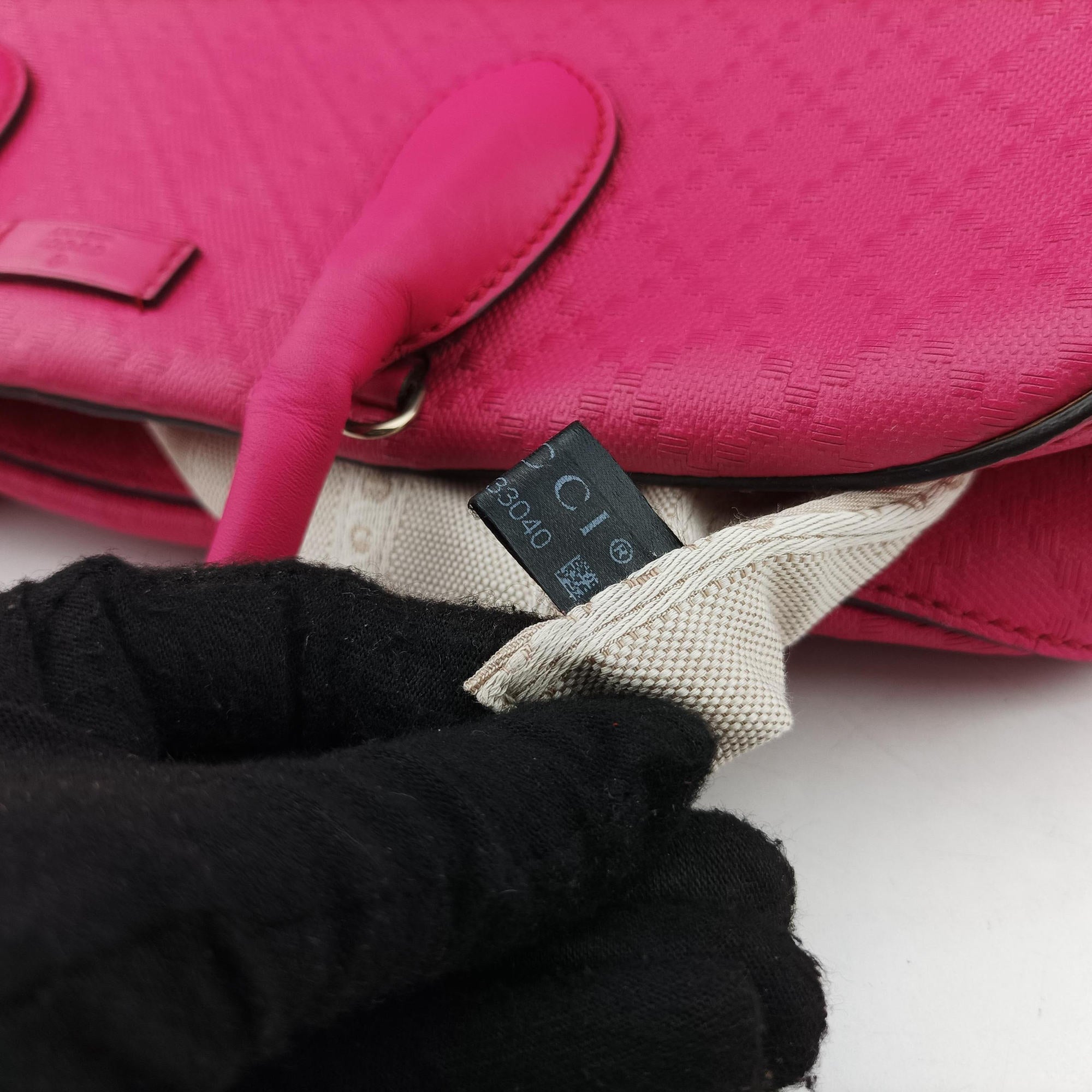 Pre-owned Gucci Bright Diamante Rose Leather 354332 shoulderbag | stylenewstar