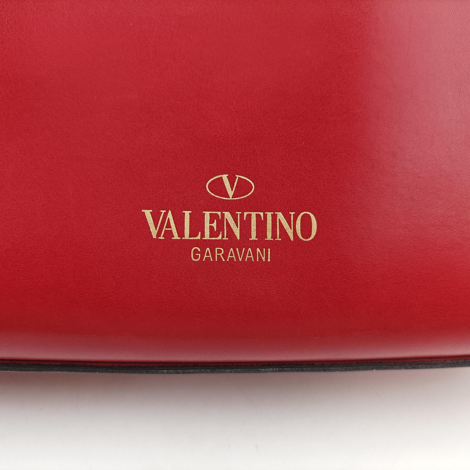 Pre-owned Valentino Tribal Mask Red Leather  shoulderbag | stylenewstar