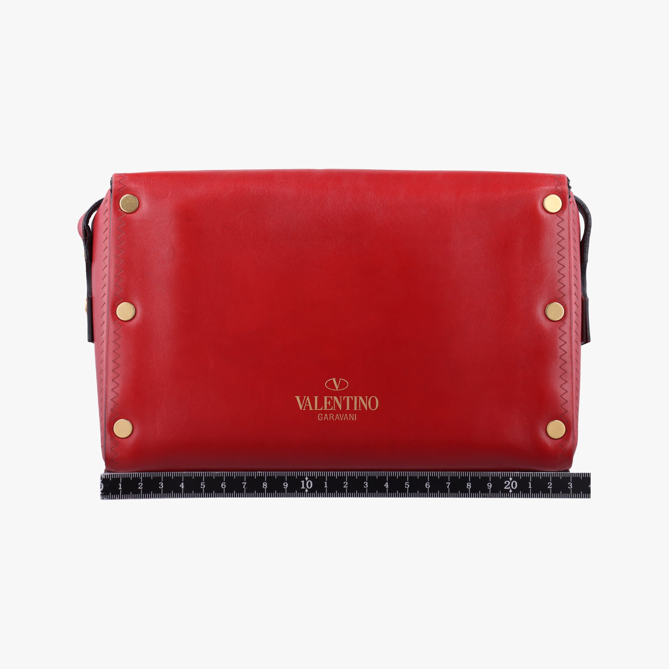 Pre-owned Valentino Tribal Mask Red Leather  shoulderbag | stylenewstar