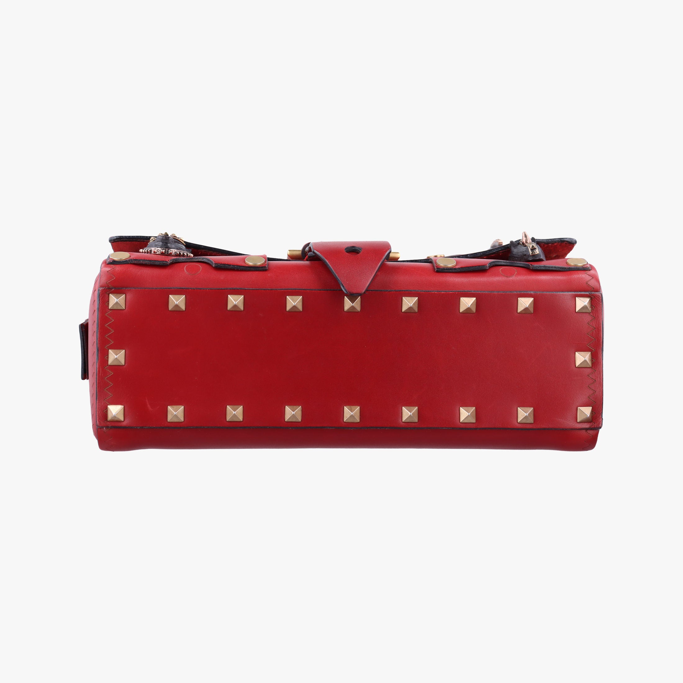 Pre-owned Valentino Tribal Mask Red Leather  shoulderbag | stylenewstar