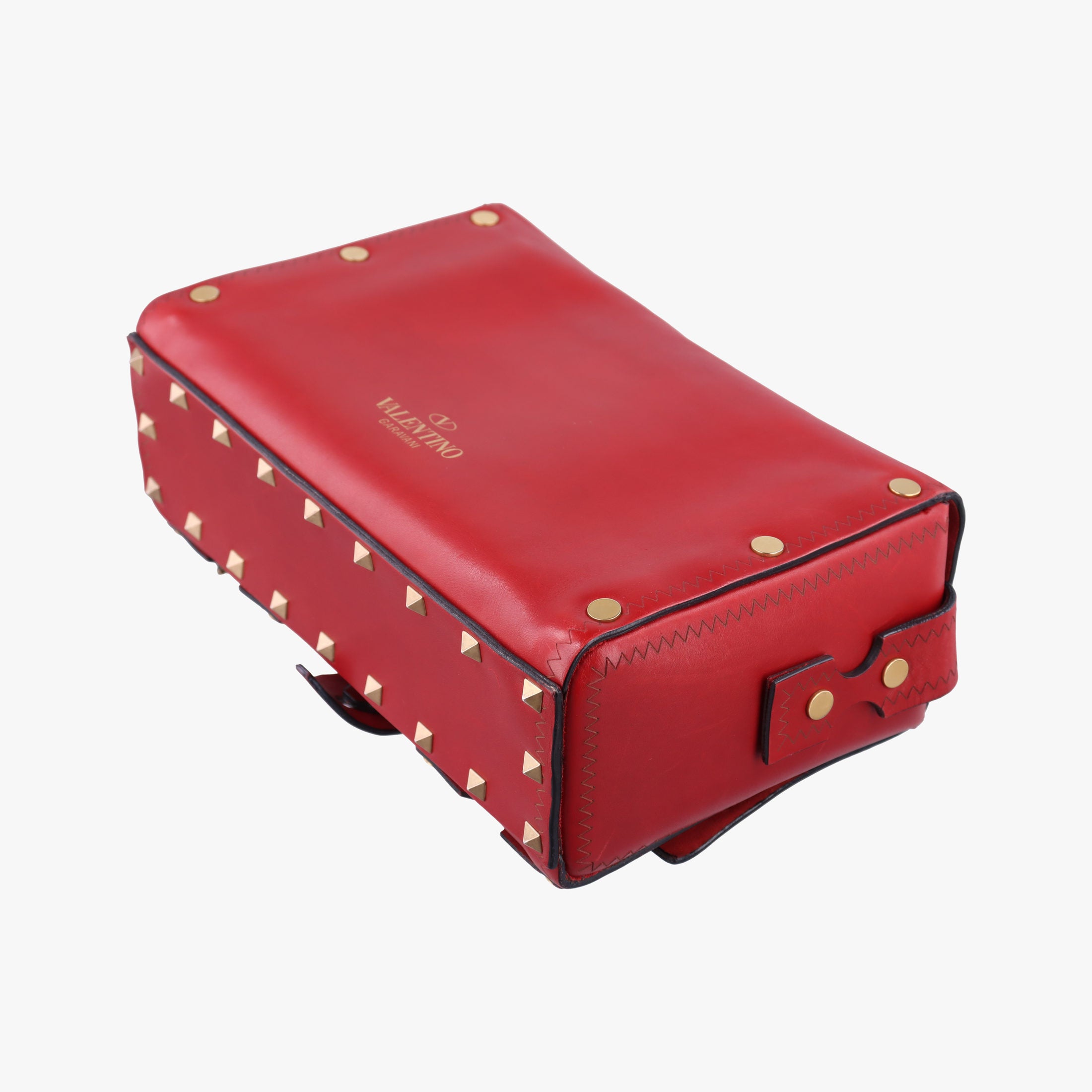 Pre-owned Valentino Tribal Mask Red Leather  shoulderbag | stylenewstar